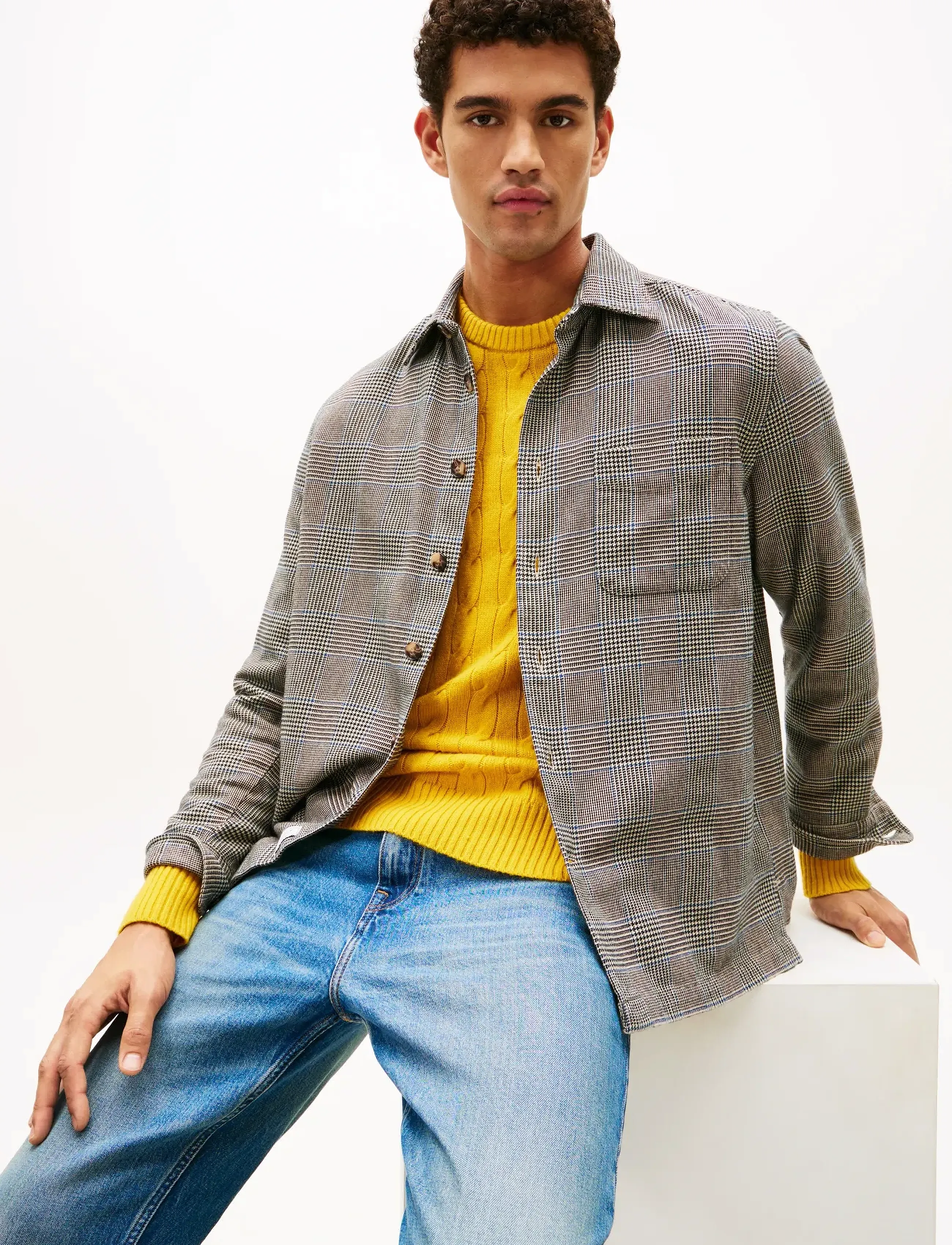 Tommy Hilfiger - FLANNEL PRINCE OF WALES SHIRT - chemises en flanelle - desert sky   check - 4