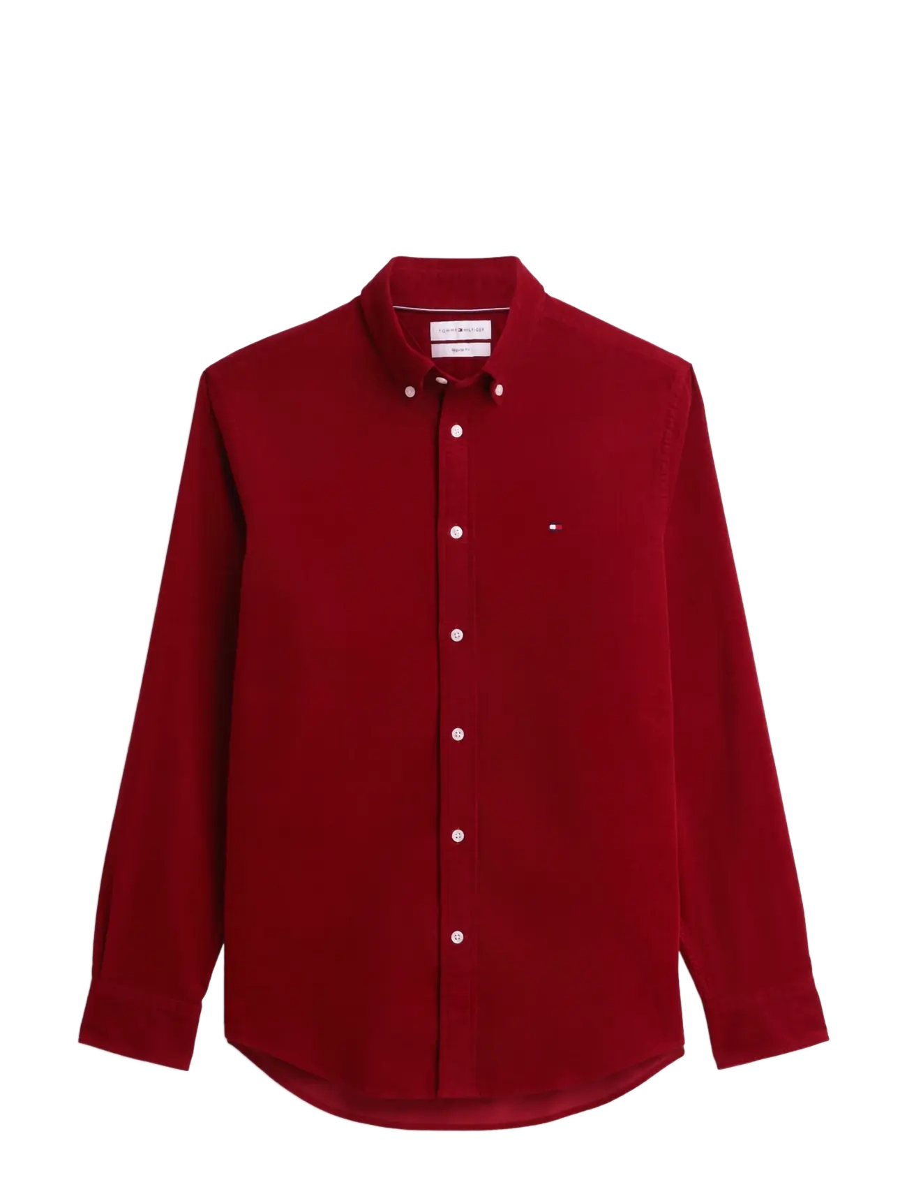 Tommy Hilfiger SOLID CORDUROY RF SHIRT - Tommy Hilfiger - AUTUMN RED / burgundy