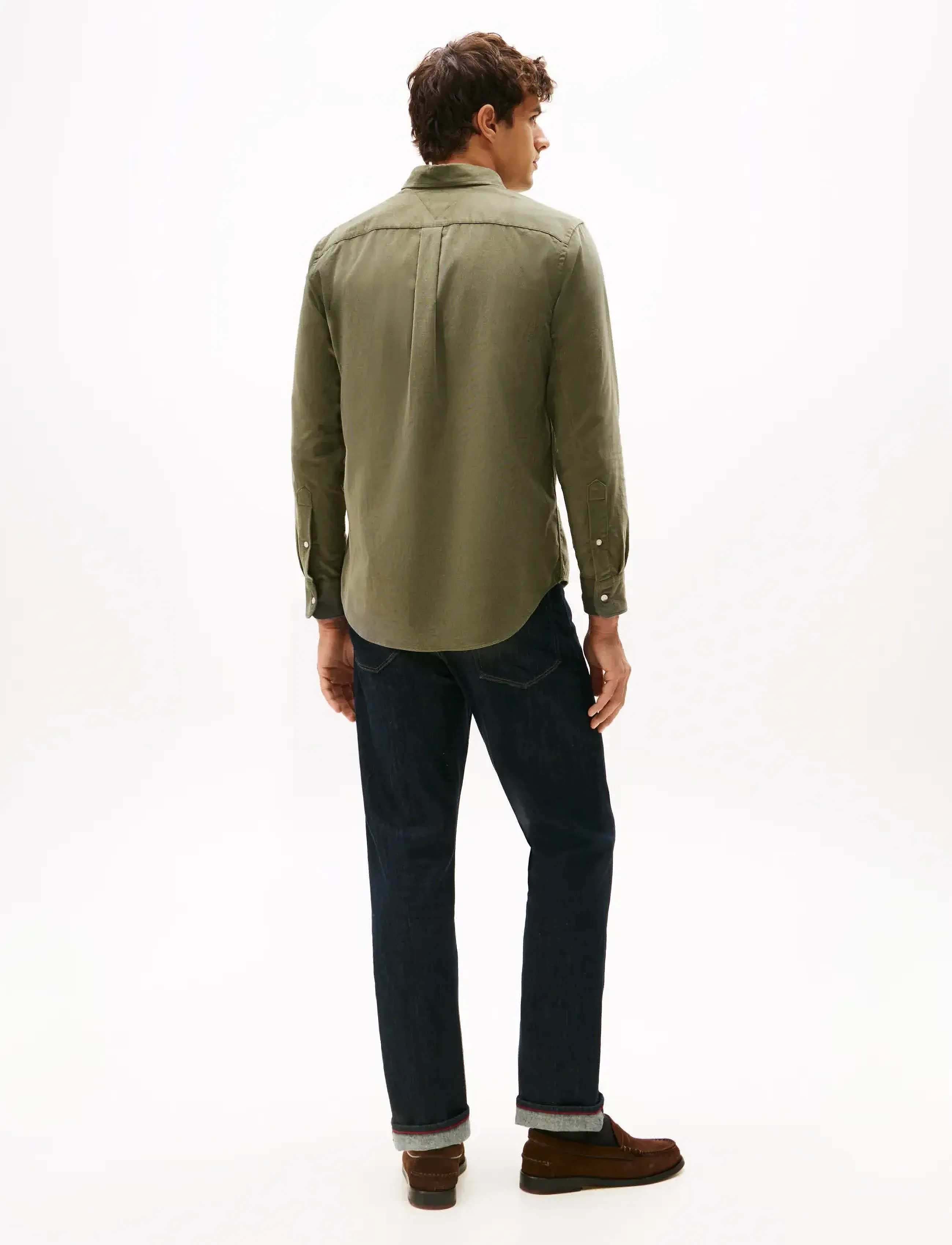 Tommy Hilfiger - SOLID CORDUROY RF SHIRT - corduroy shirts - battle green - 3