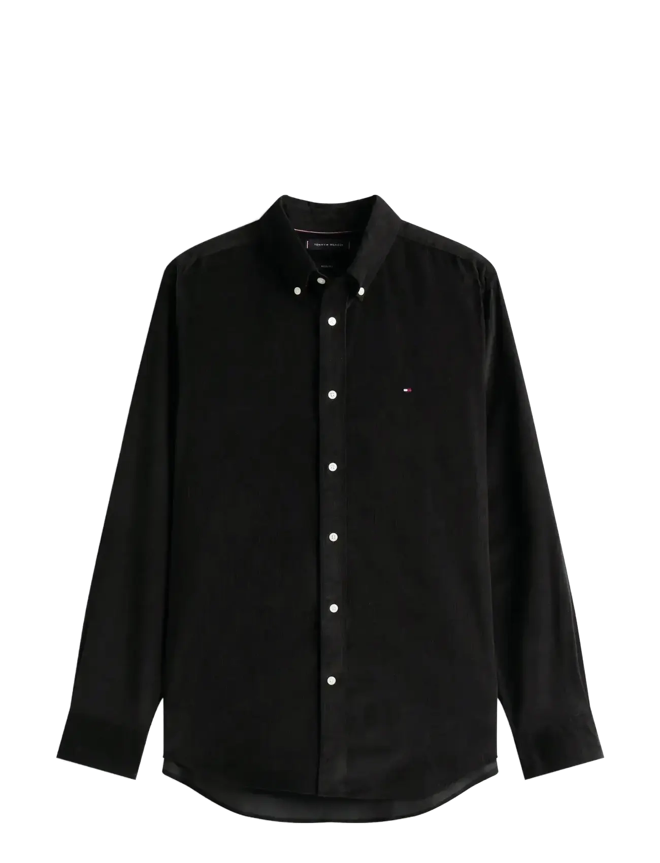 Tommy Hilfiger SOLID CORDUROY RF SHIRT - Kleding - BLACK / black