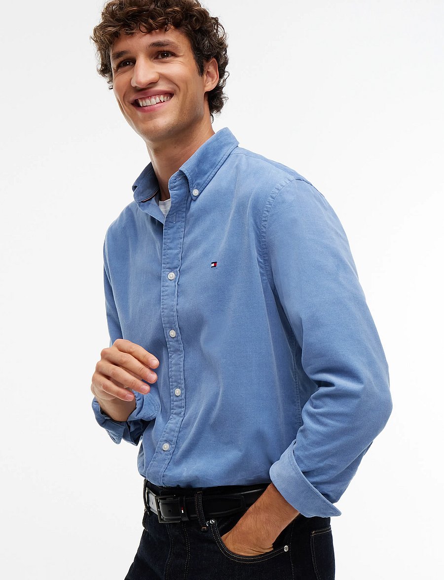 Tommy Hilfiger - SOLID CORDUROY RF SHIRT - casual hemden - brisk blue - 3