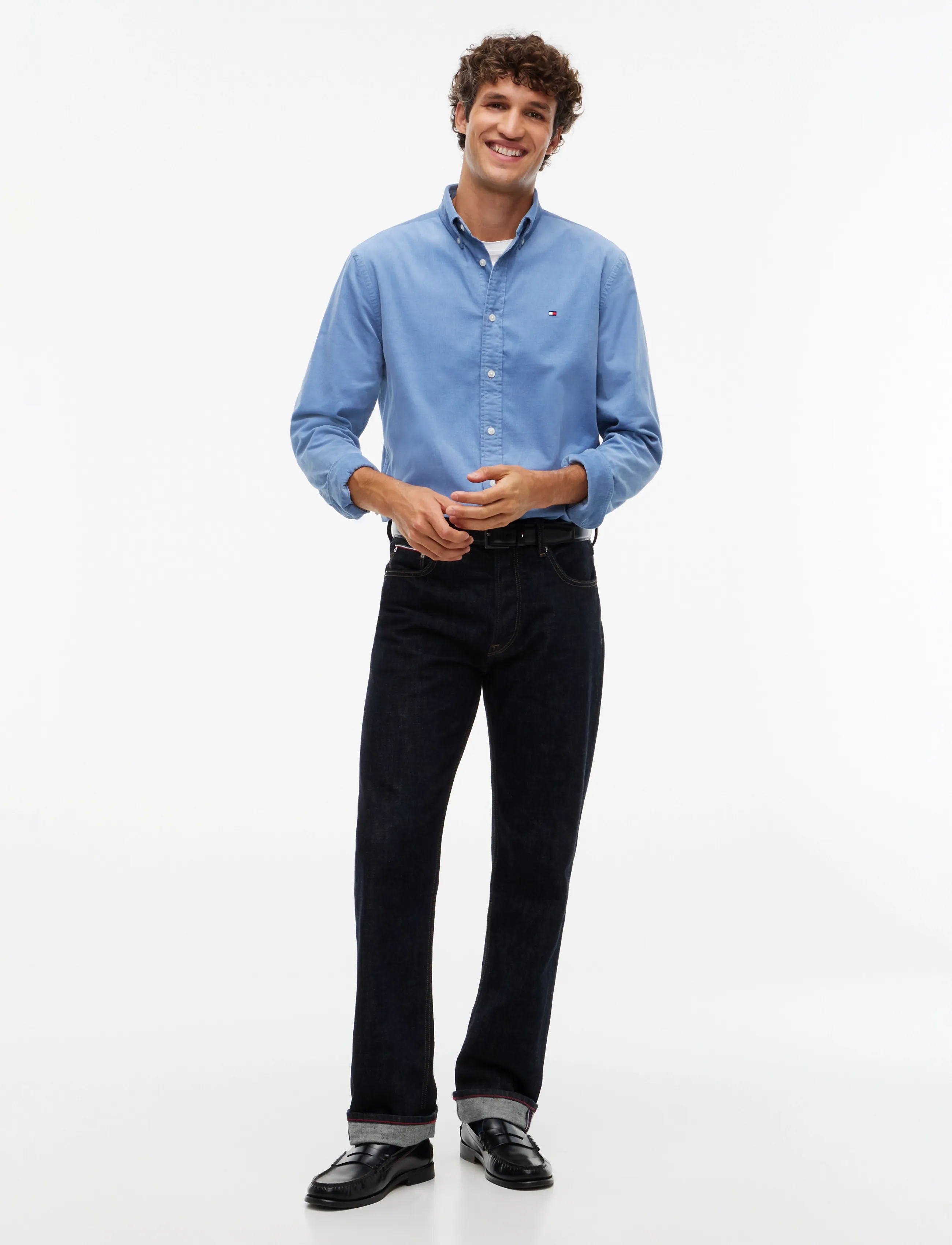 Tommy Hilfiger - SOLID CORDUROY RF SHIRT - casual hemden - brisk blue - 4