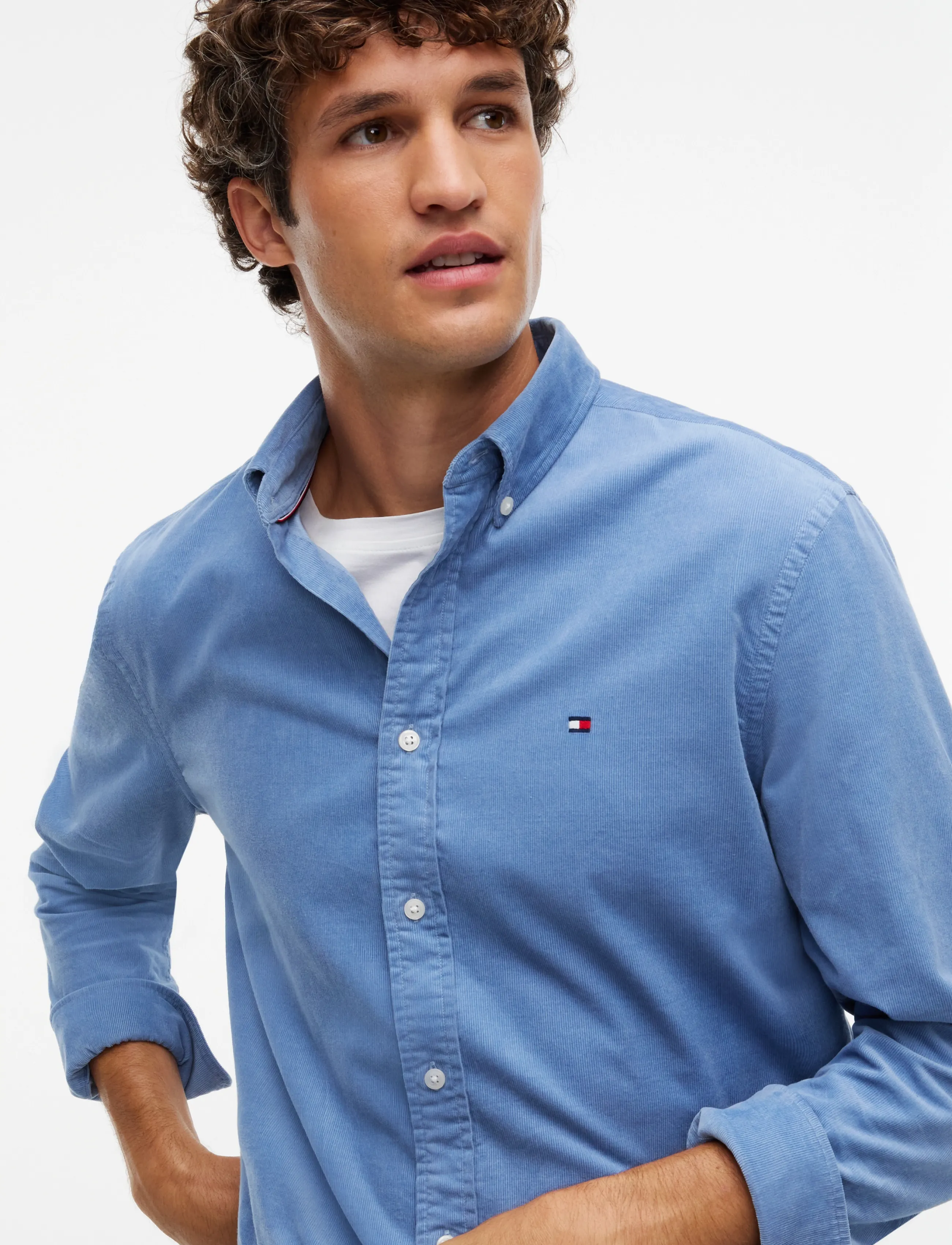 Tommy Hilfiger - SOLID CORDUROY RF SHIRT - casual hemden - brisk blue - 5
