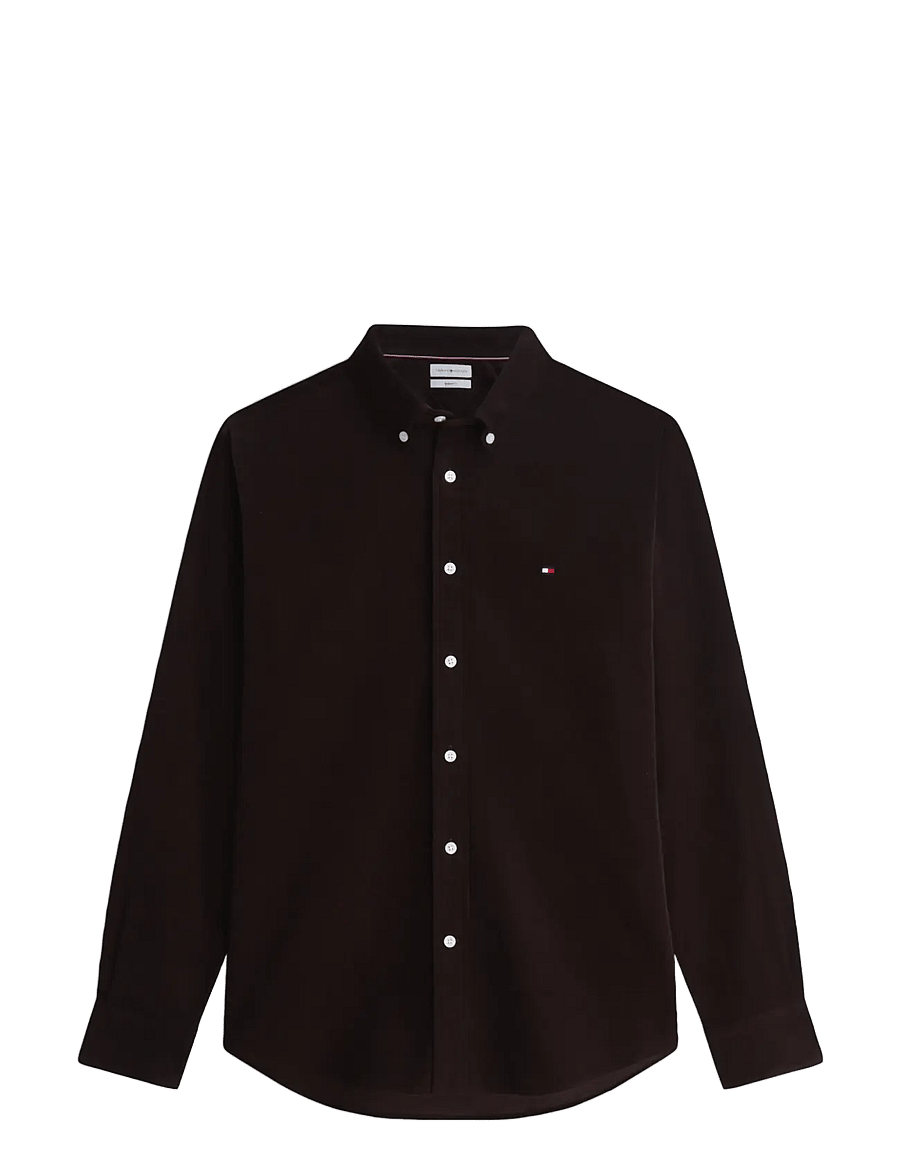 Tommy Hilfiger - SOLID CORDUROY RF SHIRT - freizeithemden - chocolate - 1