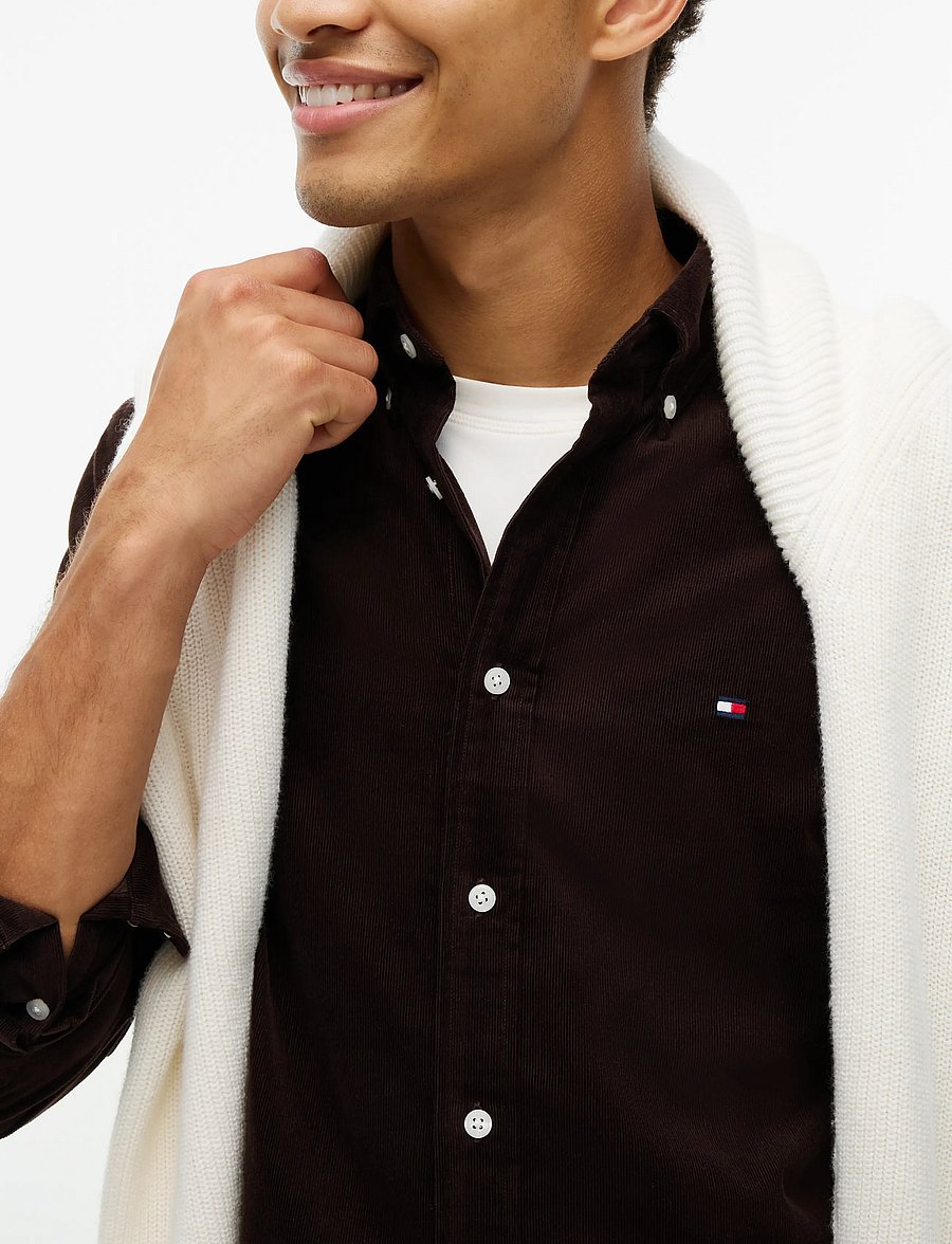 Tommy Hilfiger - SOLID CORDUROY RF SHIRT - freizeithemden - chocolate - 3