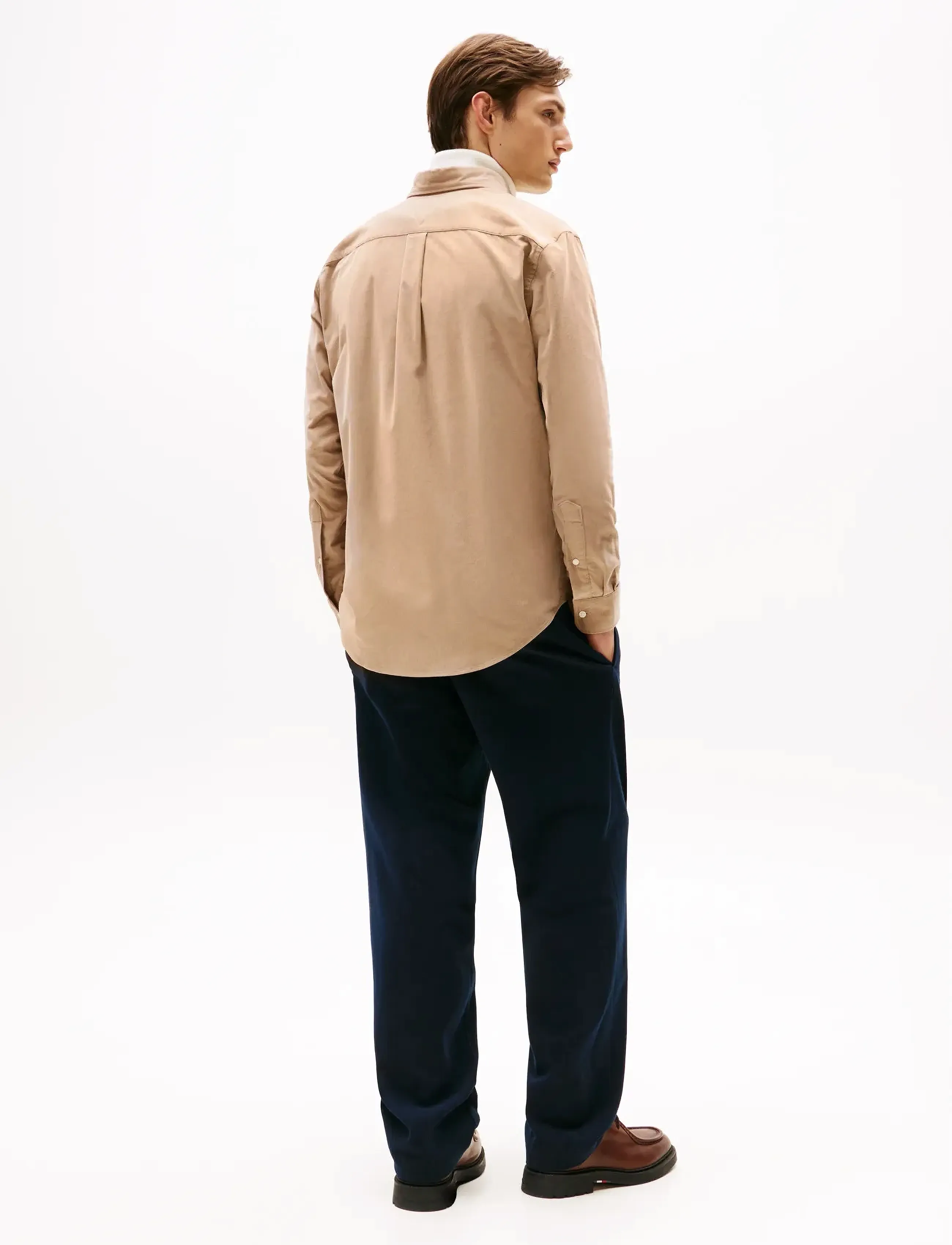 Tommy Hilfiger - SOLID CORDUROY RF SHIRT - sünnipäevakingitused - coastal taupe - 3