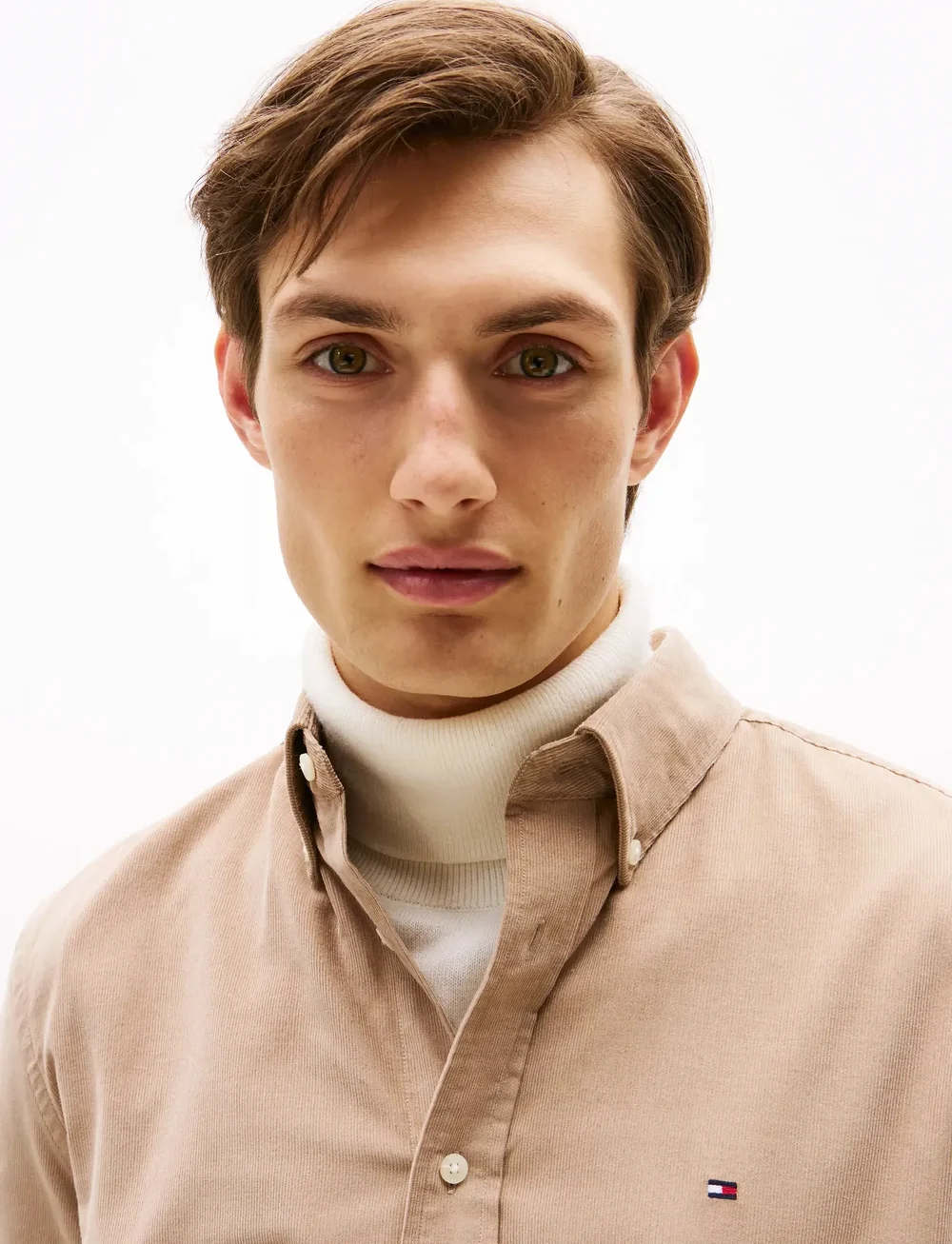 Tommy Hilfiger - SOLID CORDUROY RF SHIRT - manchesterskjortor - coastal taupe - 4