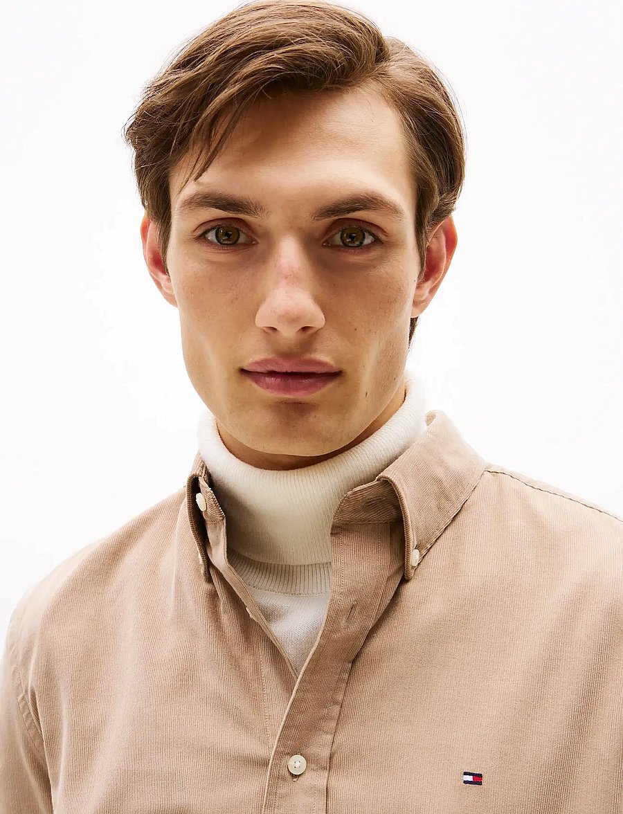Tommy Hilfiger - SOLID CORDUROY RF SHIRT - freizeithemden - coastal taupe - 4