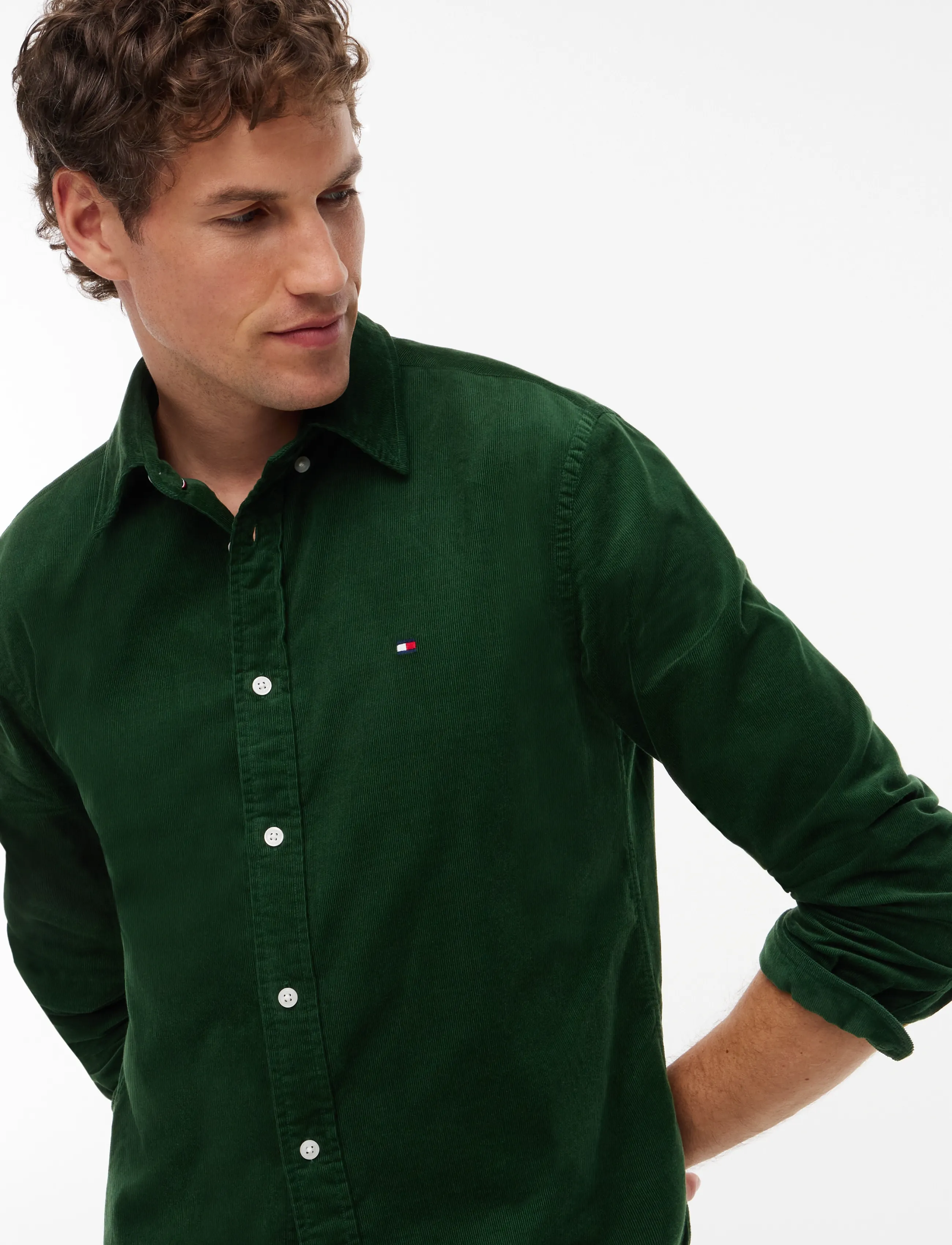 Tommy Hilfiger - SOLID CORDUROY RF SHIRT - casual skjortor - country green - 3