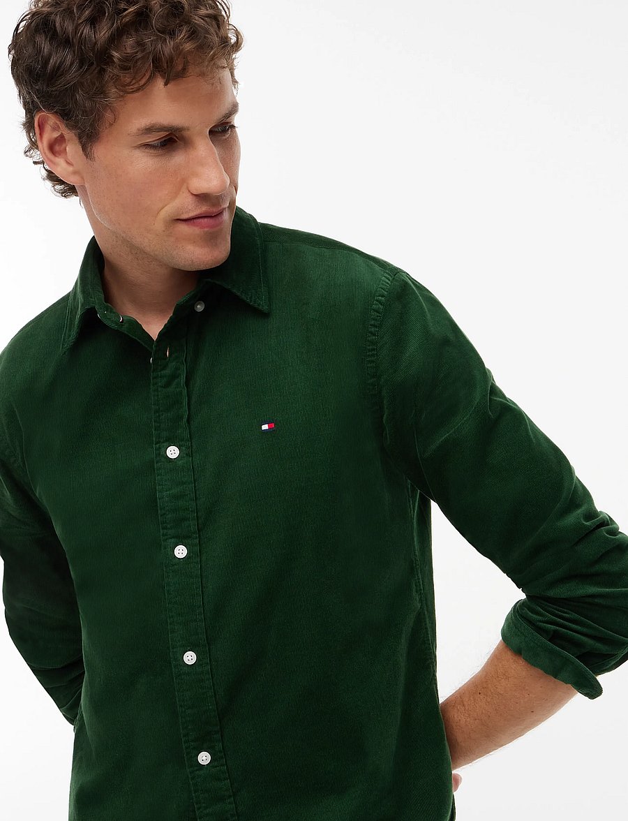 Tommy Hilfiger - SOLID CORDUROY RF SHIRT - freizeithemden - country green - 3
