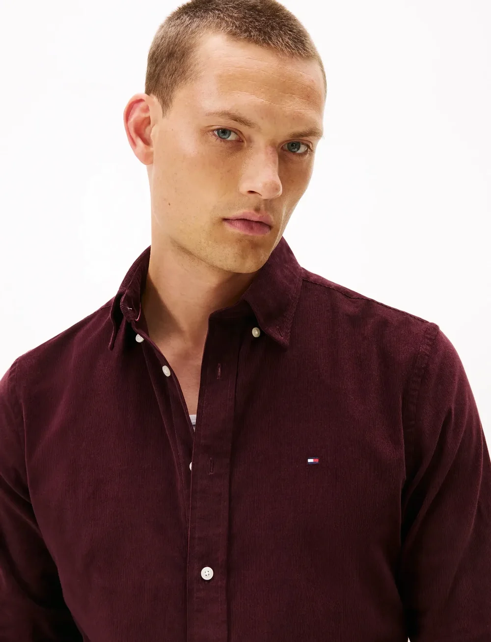 Tommy Hilfiger - SOLID CORDUROY RF SHIRT - manchesterskjortor - deep burgundy - 4