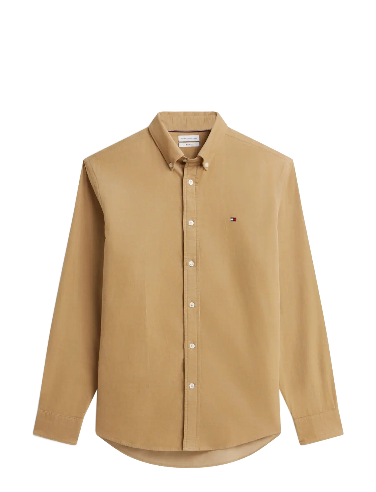 Tommy Hilfiger - SOLID CORDUROY RF SHIRT - vabaajasärgid - desert - 1