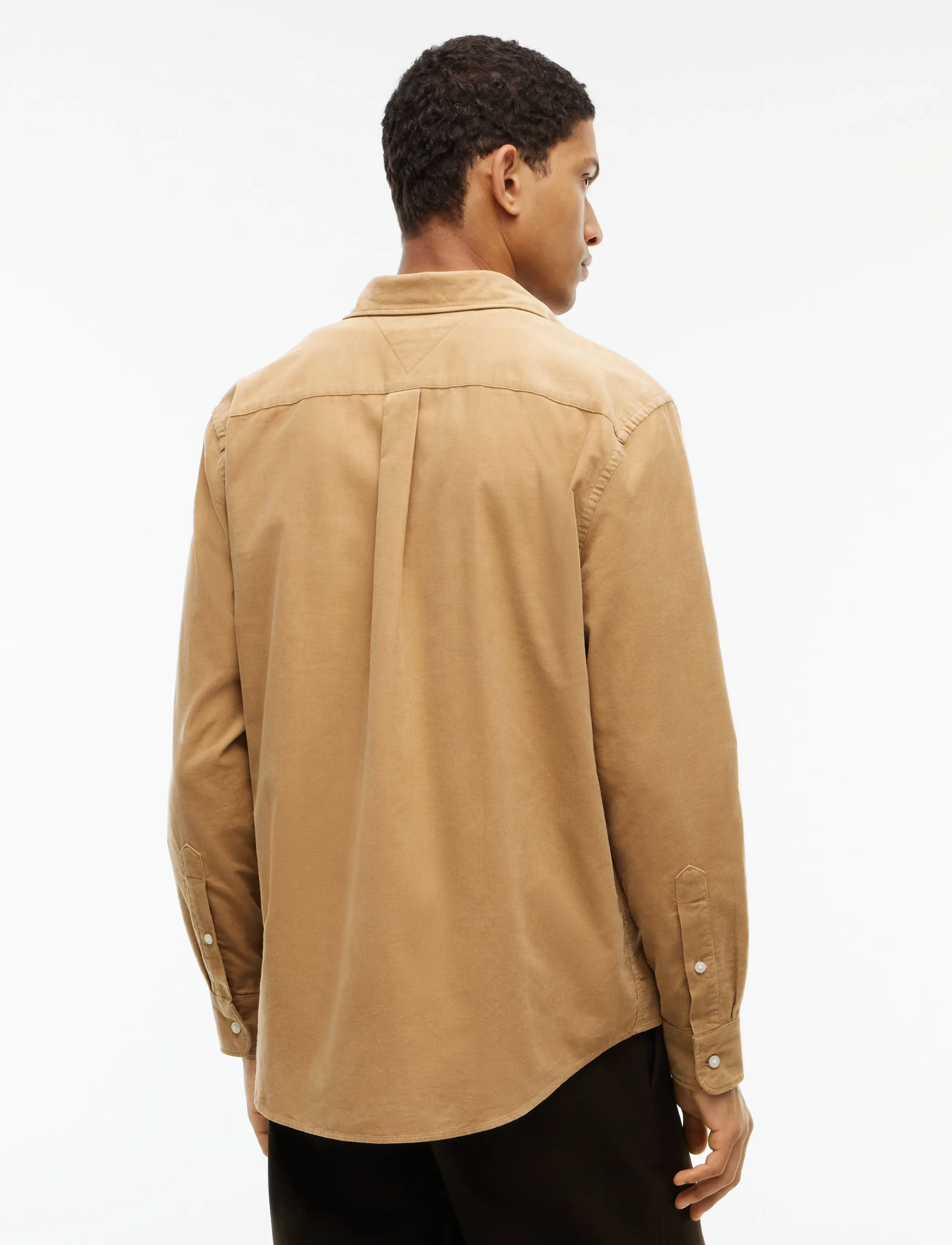 Tommy Hilfiger - SOLID CORDUROY RF SHIRT - vabaajasärgid - desert - 2