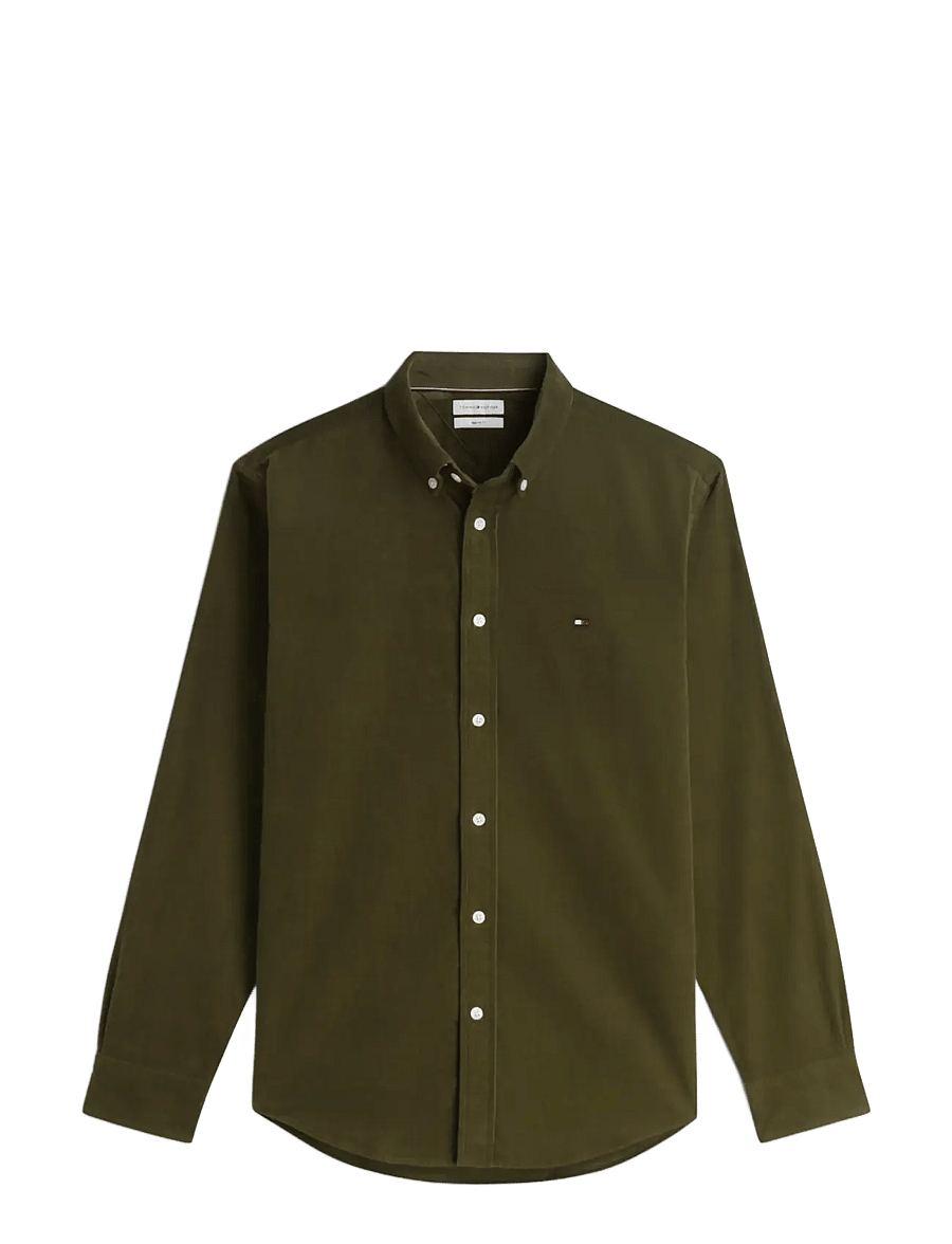 Tommy Hilfiger - SOLID CORDUROY RF SHIRT - freizeithemden - huntsman green - 1