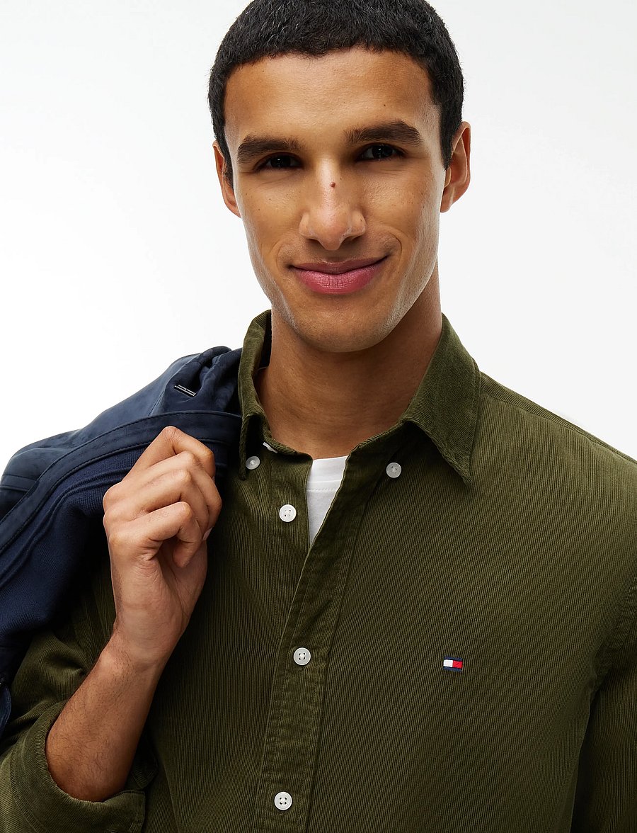 Tommy Hilfiger - SOLID CORDUROY RF SHIRT - freizeithemden - huntsman green - 3
