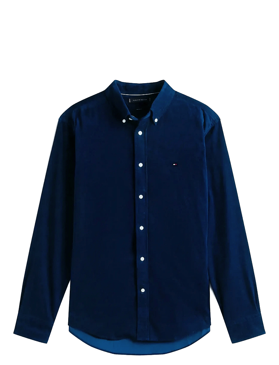 Tommy Hilfiger - SOLID CORDUROY RF SHIRT - vabaajasärgid - imperial navy - 1