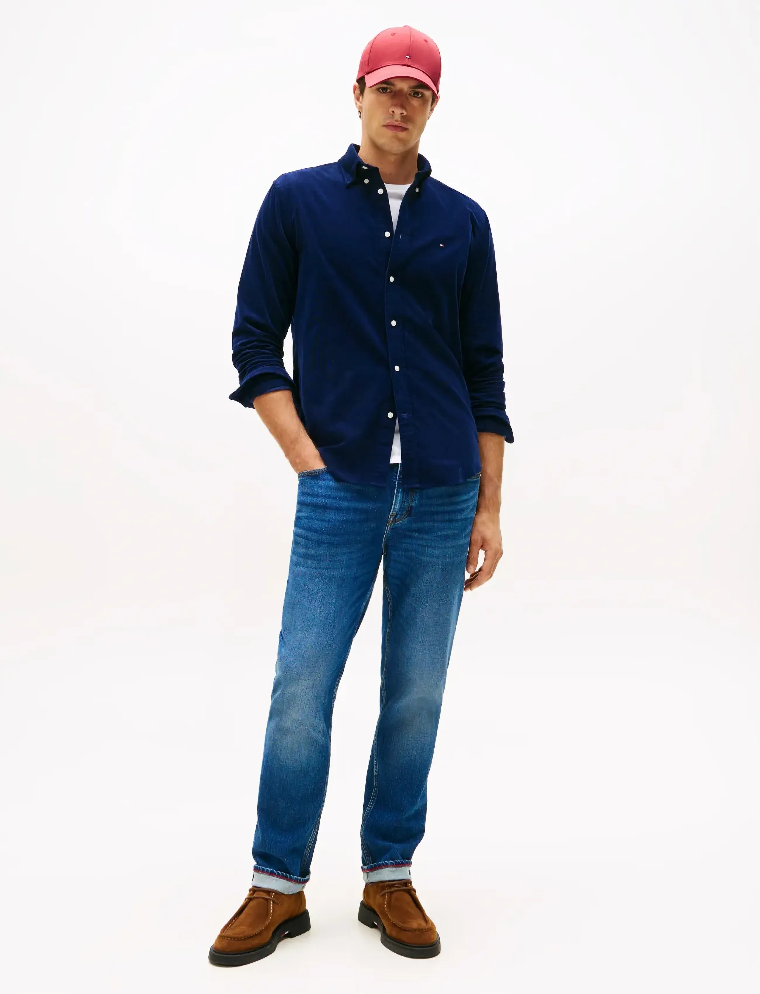Tommy Hilfiger - SOLID CORDUROY RF SHIRT - fløjlsskjorter - imperial navy - 2