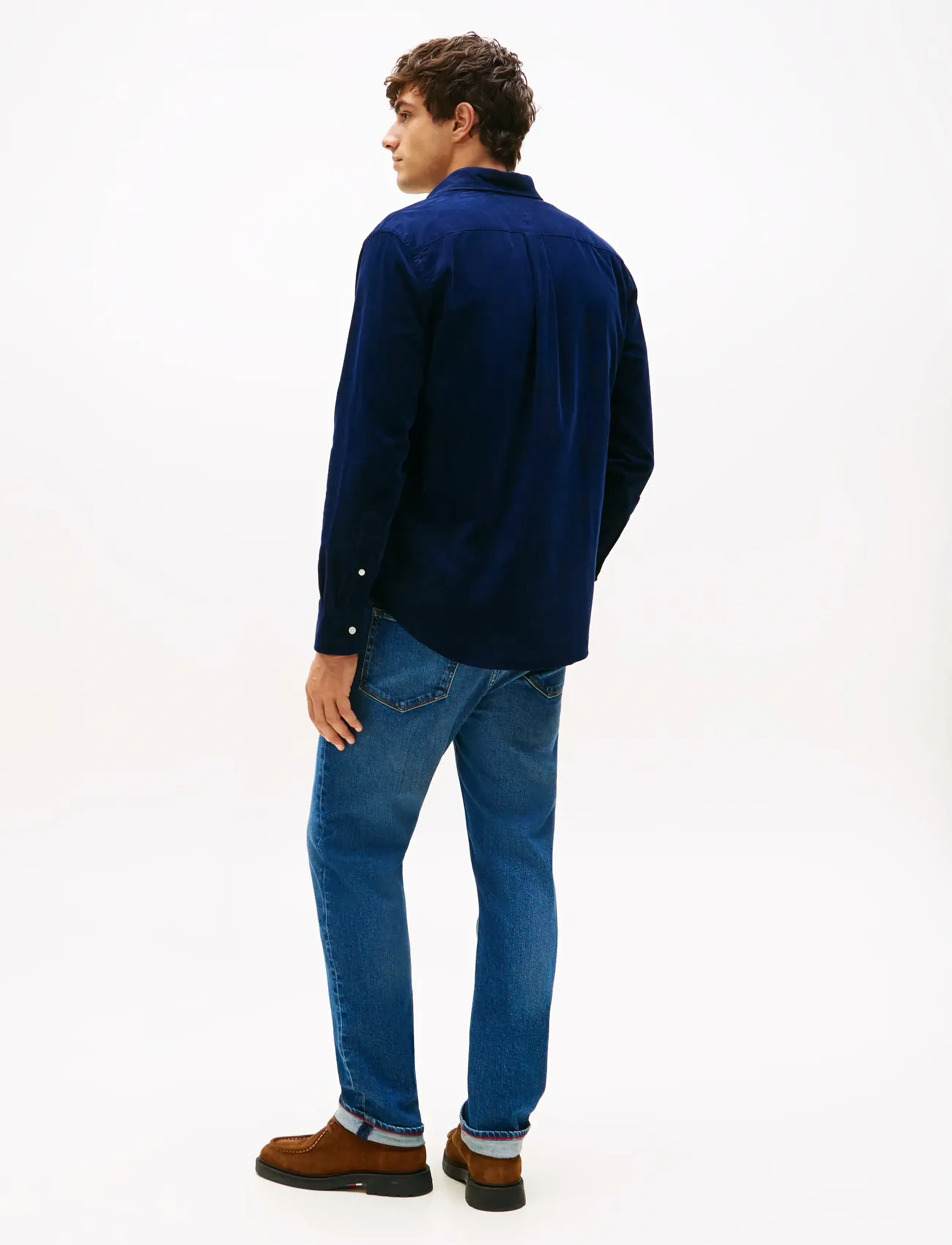 Tommy Hilfiger - SOLID CORDUROY RF SHIRT - fløjlsskjorter - imperial navy - 3