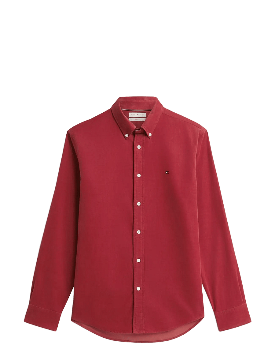 Tommy Hilfiger - SOLID CORDUROY RF SHIRT - freizeithemden - noble cherry - 0