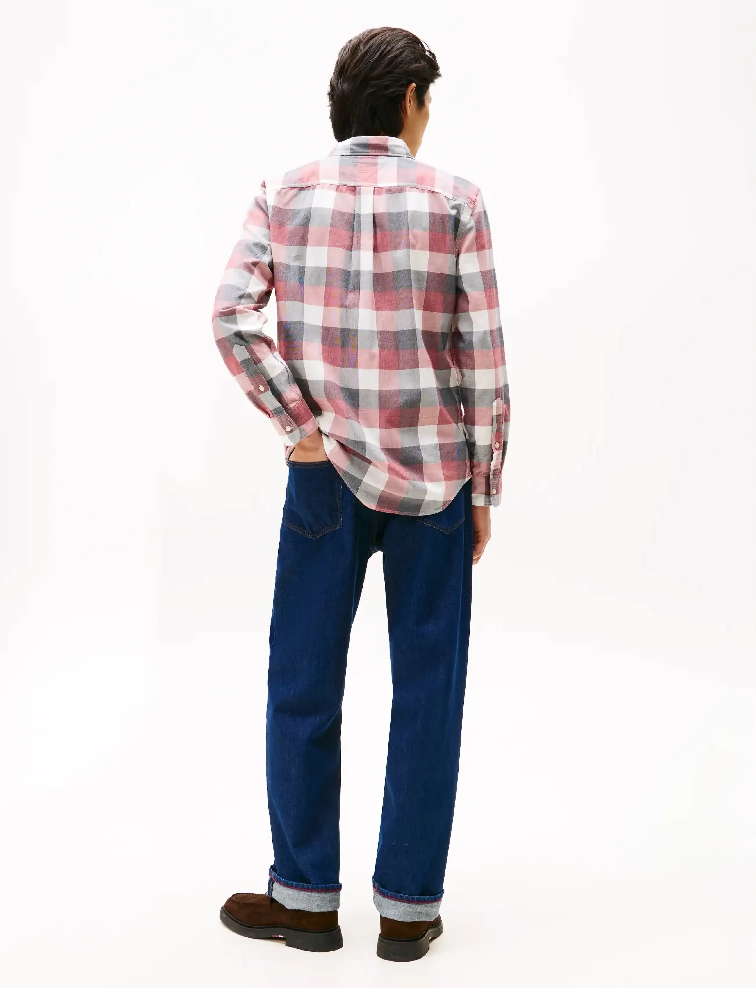 Tommy Hilfiger - CORDUROY CHECK RF SHIRT - mænd - regatta red / check - 3