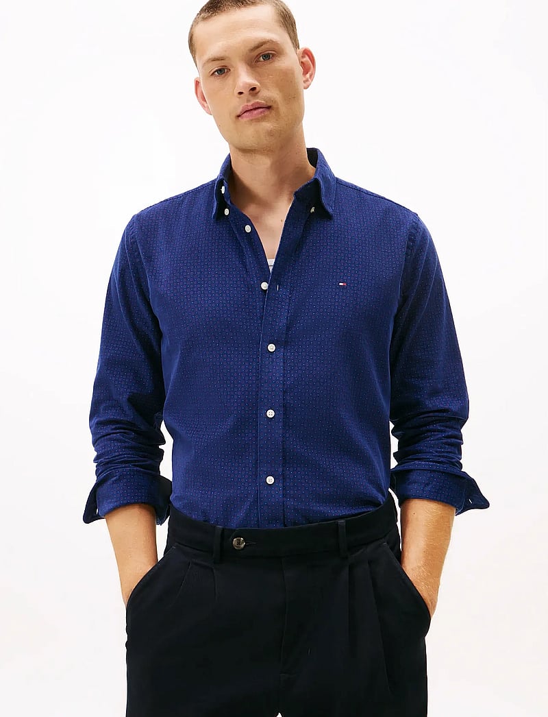 Tommy Hilfiger - CORDUROY PRINTED SHIRT - basic skjortor - preppy navy / allover - 0