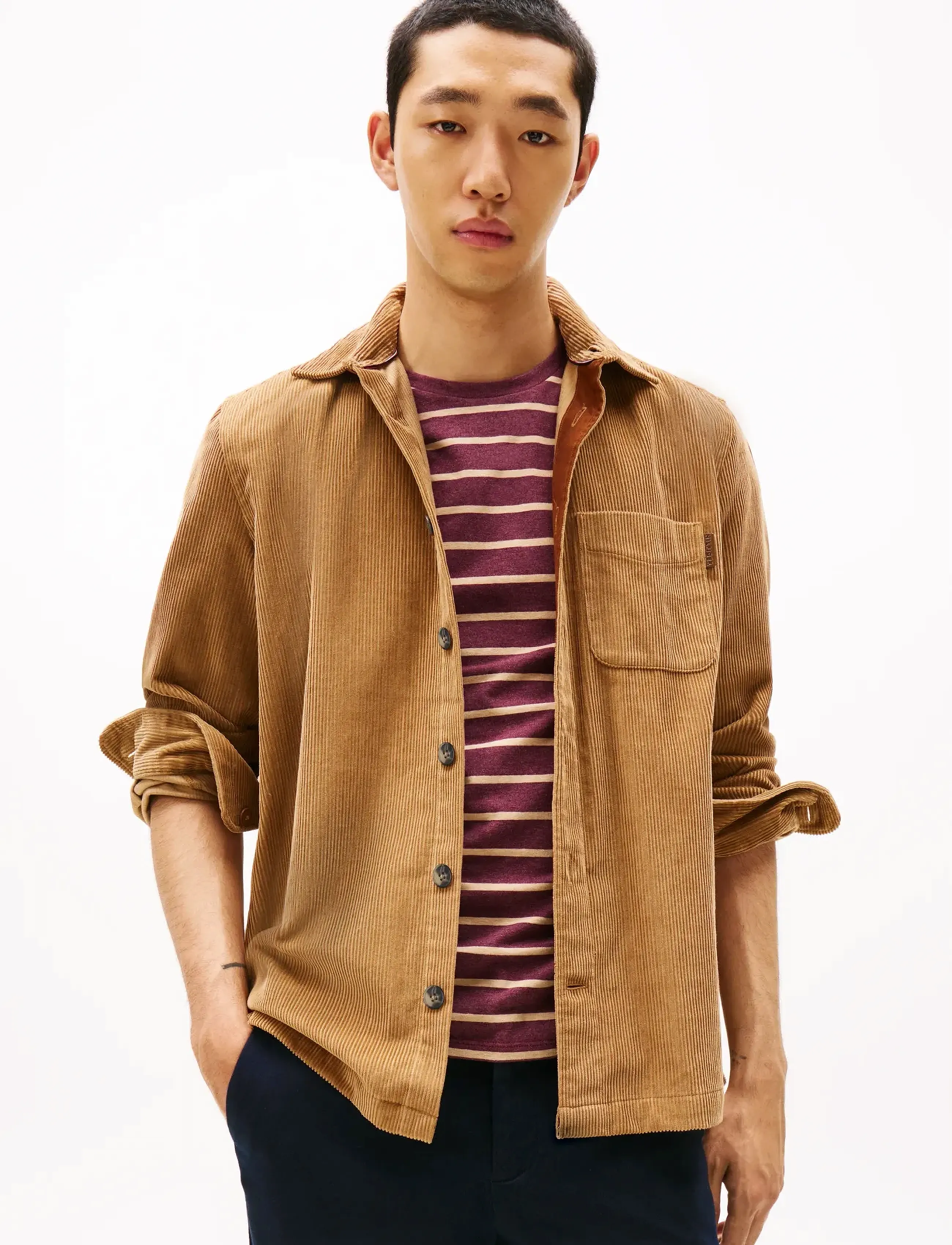 Tommy Hilfiger Corduroy Rlx Overshirt, XXL, Beige, Shirts > Corduroy Shirts, Herre