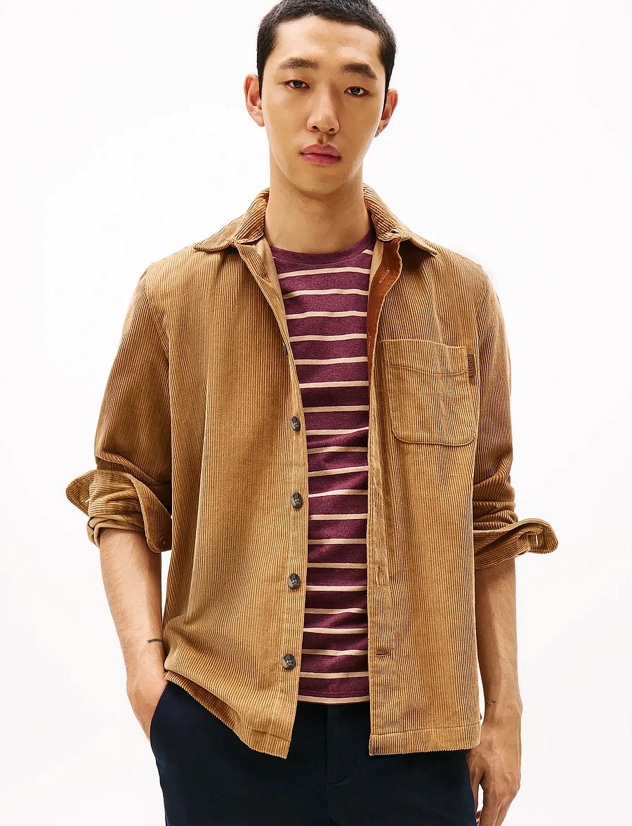 Tommy Hilfiger - CORDUROY RLX OVERSHIRT - flauelsskyrtur - hickory cord - 0