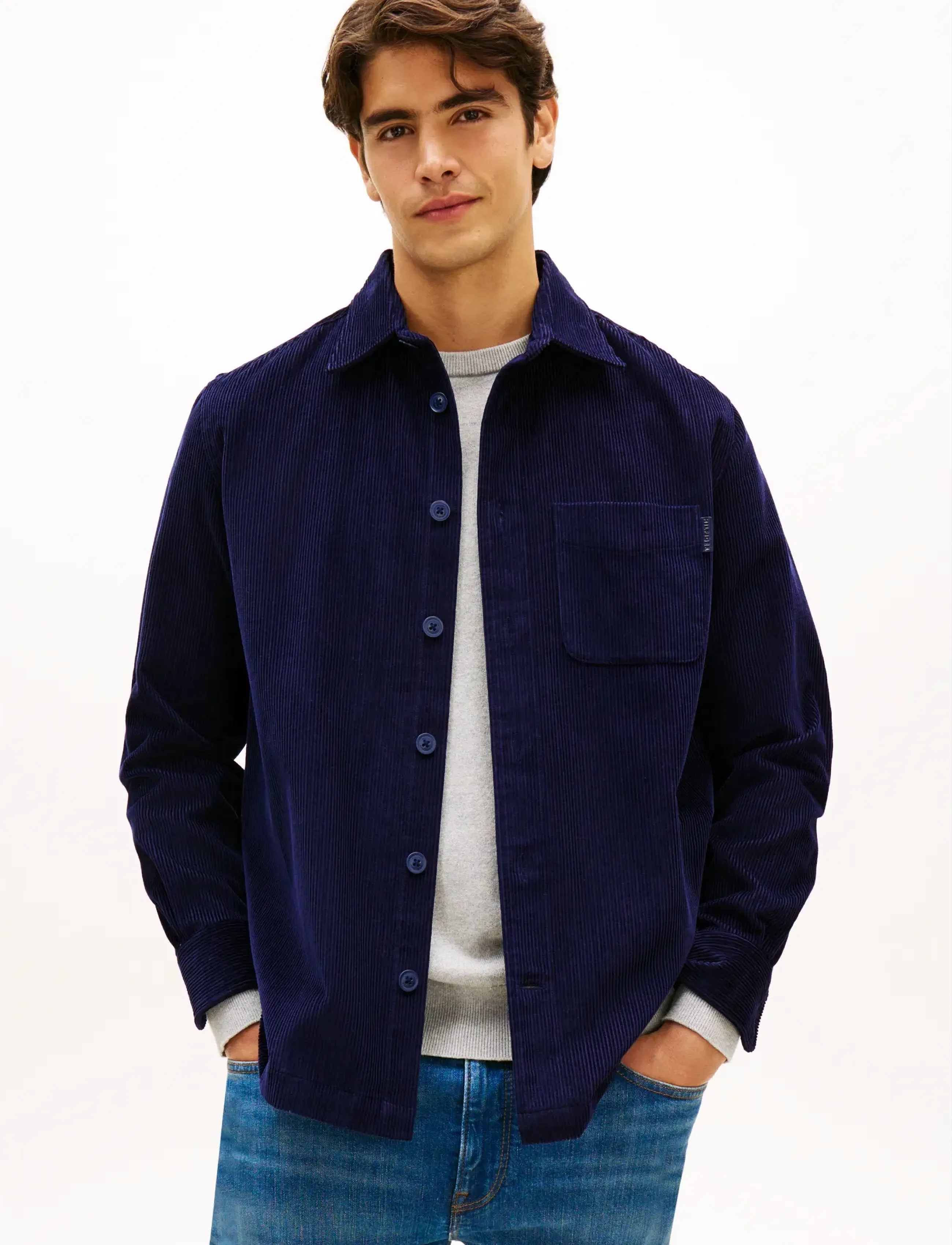 Tommy Hilfiger CORDUROY RLX OVERSHIRT - Tommy Hilfiger - IMPERIAL NAVY / navy