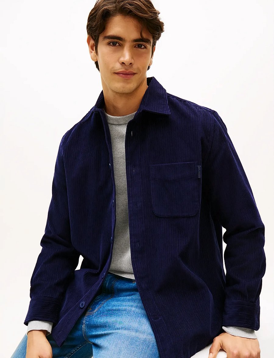 Tommy Hilfiger - CORDUROY RLX OVERSHIRT - overshirts - imperial navy - 4