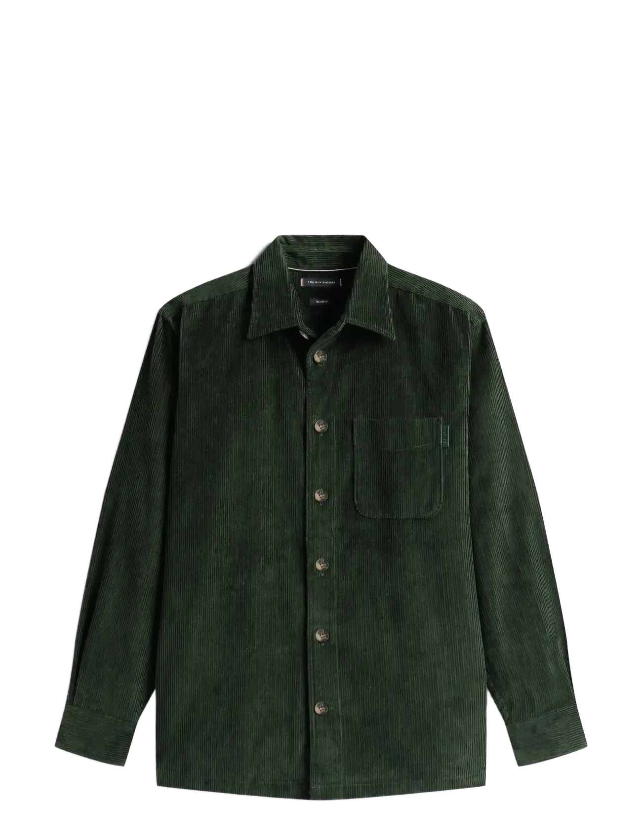 Tommy Hilfiger CORDUROY RLX OVERSHIRT - Kleidung - RIVERBED GREEN CORD / khaki/green