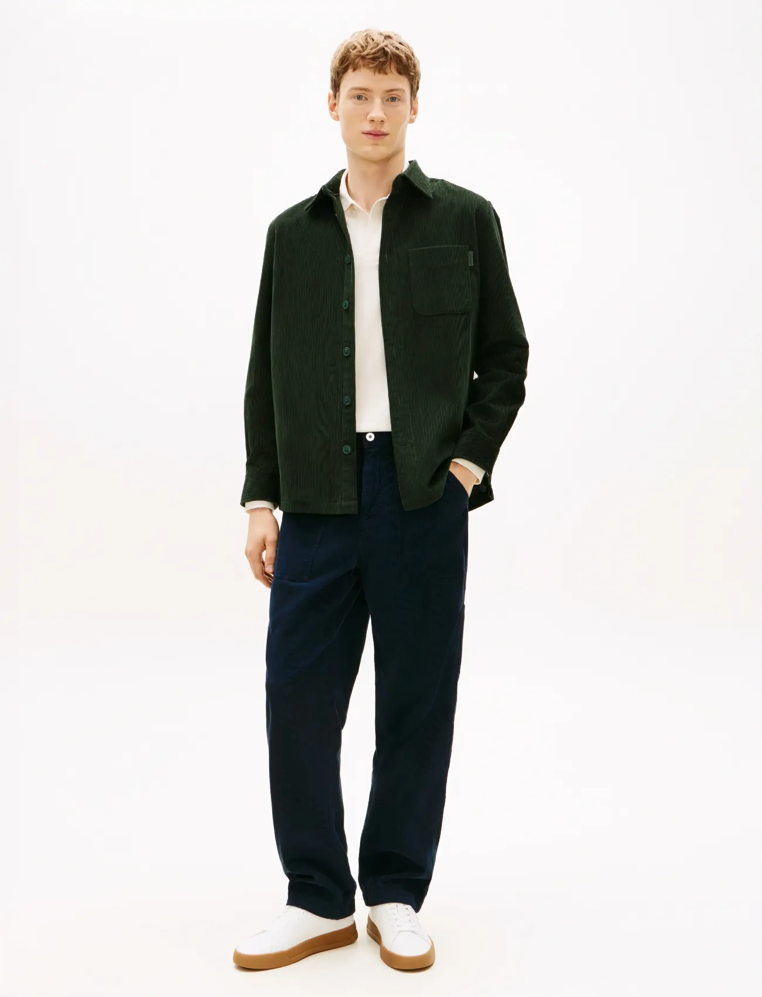 Tommy Hilfiger - CORDUROY RLX OVERSHIRT - kordfløyelsskjorter - riverbed green cord - 2