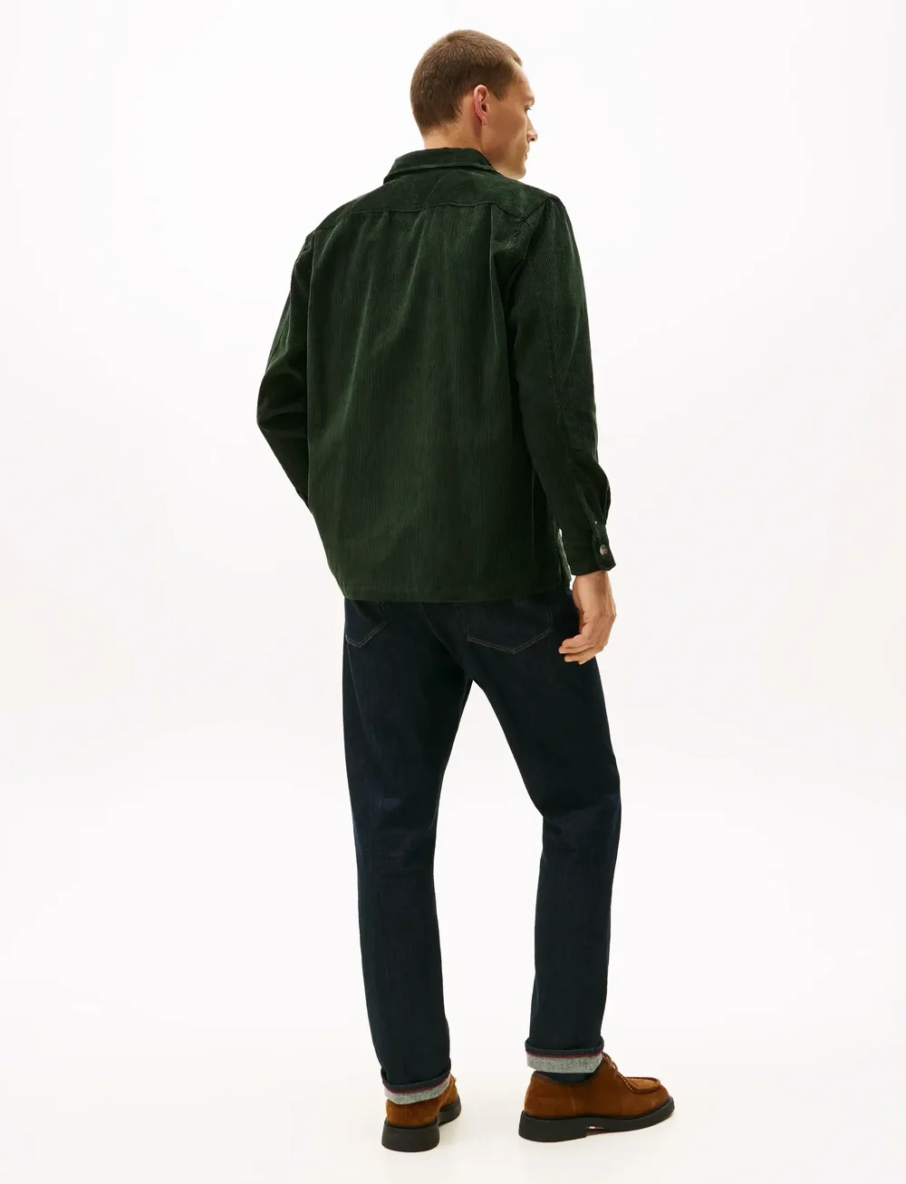 Tommy Hilfiger - CORDUROY RLX OVERSHIRT - velvet särgid - riverbed green cord - 3