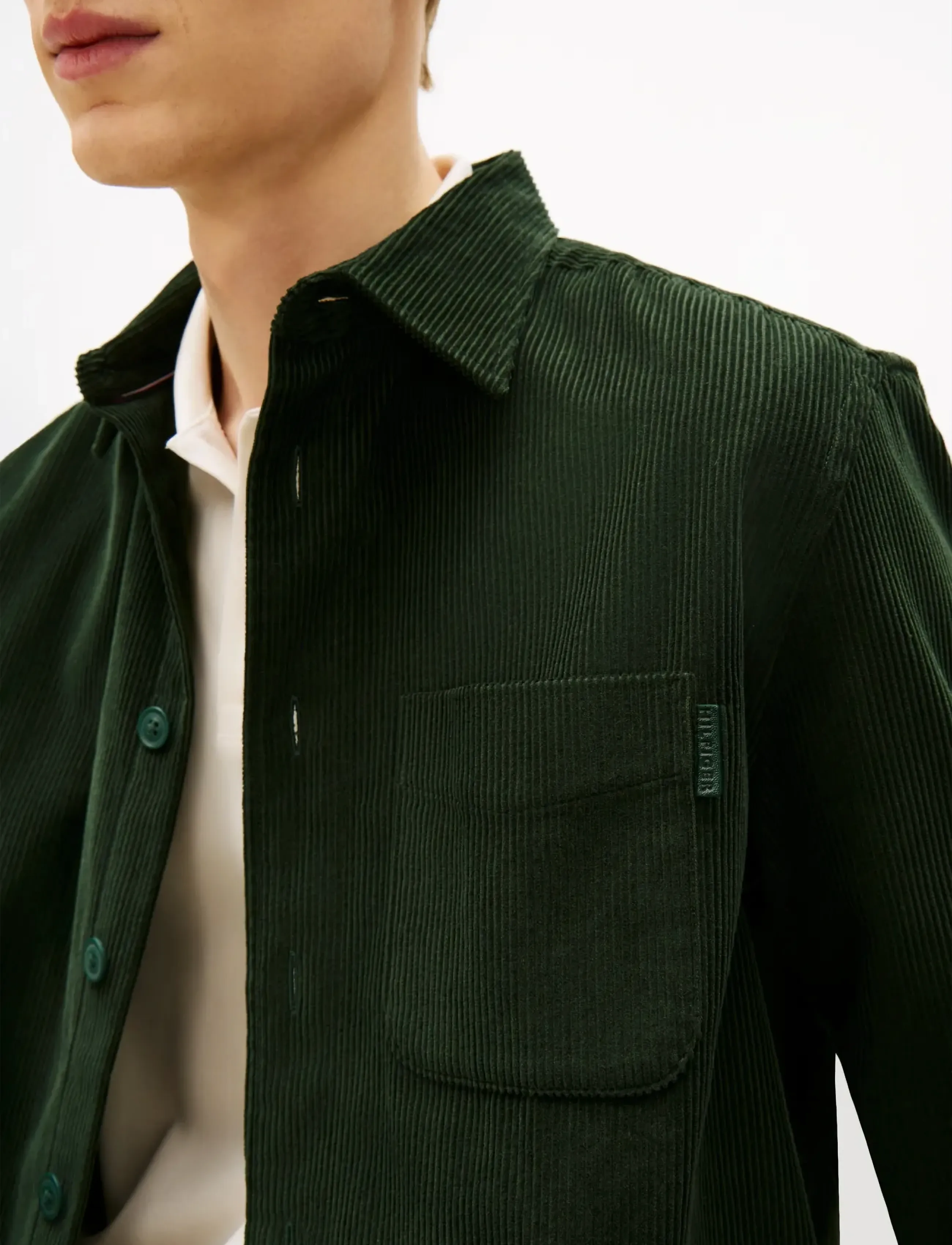 Tommy Hilfiger - CORDUROY RLX OVERSHIRT - kordfløyelsskjorter - riverbed green cord - 4