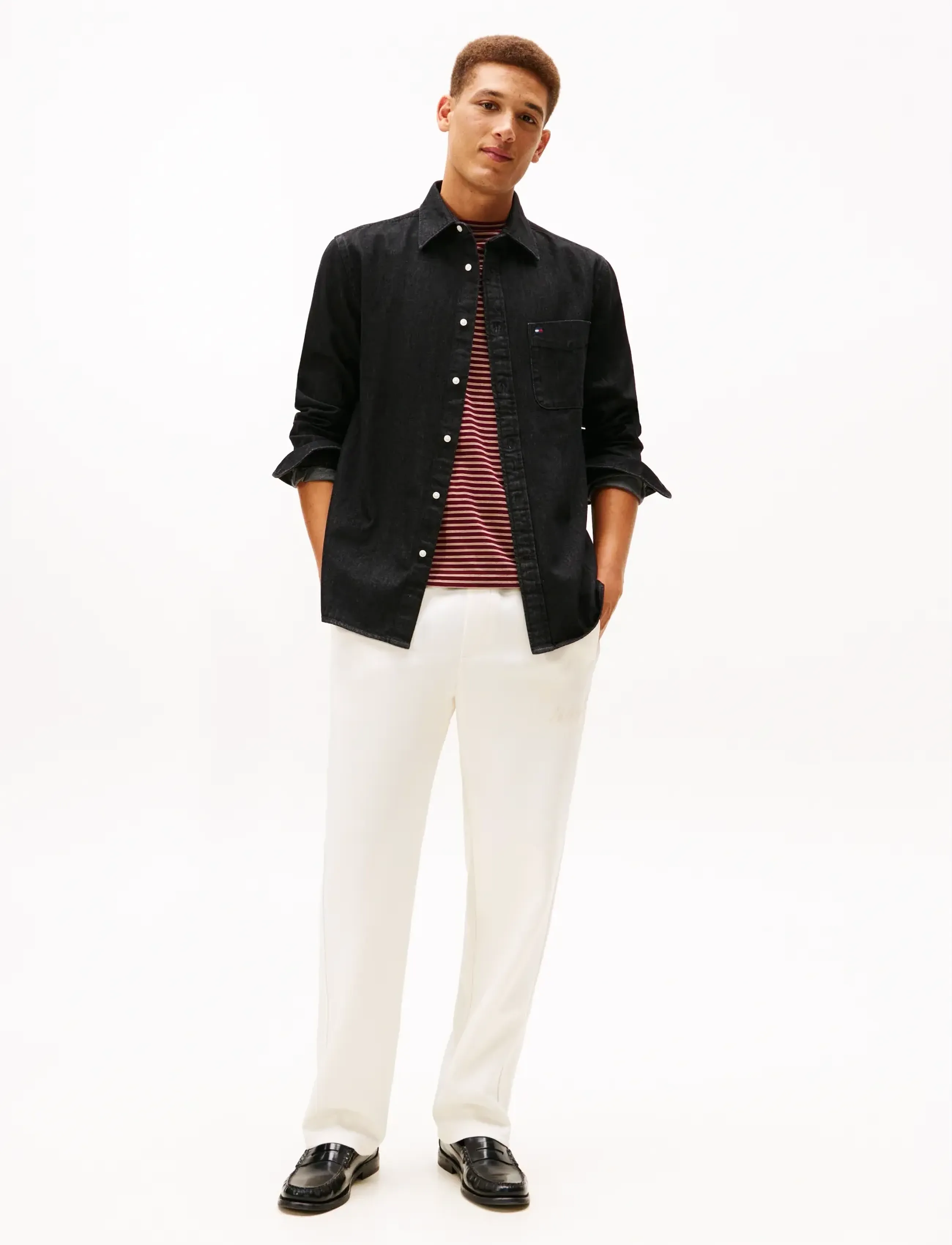 Tommy Hilfiger - DENIM RF SHIRT - denim shirts - black denim - 2