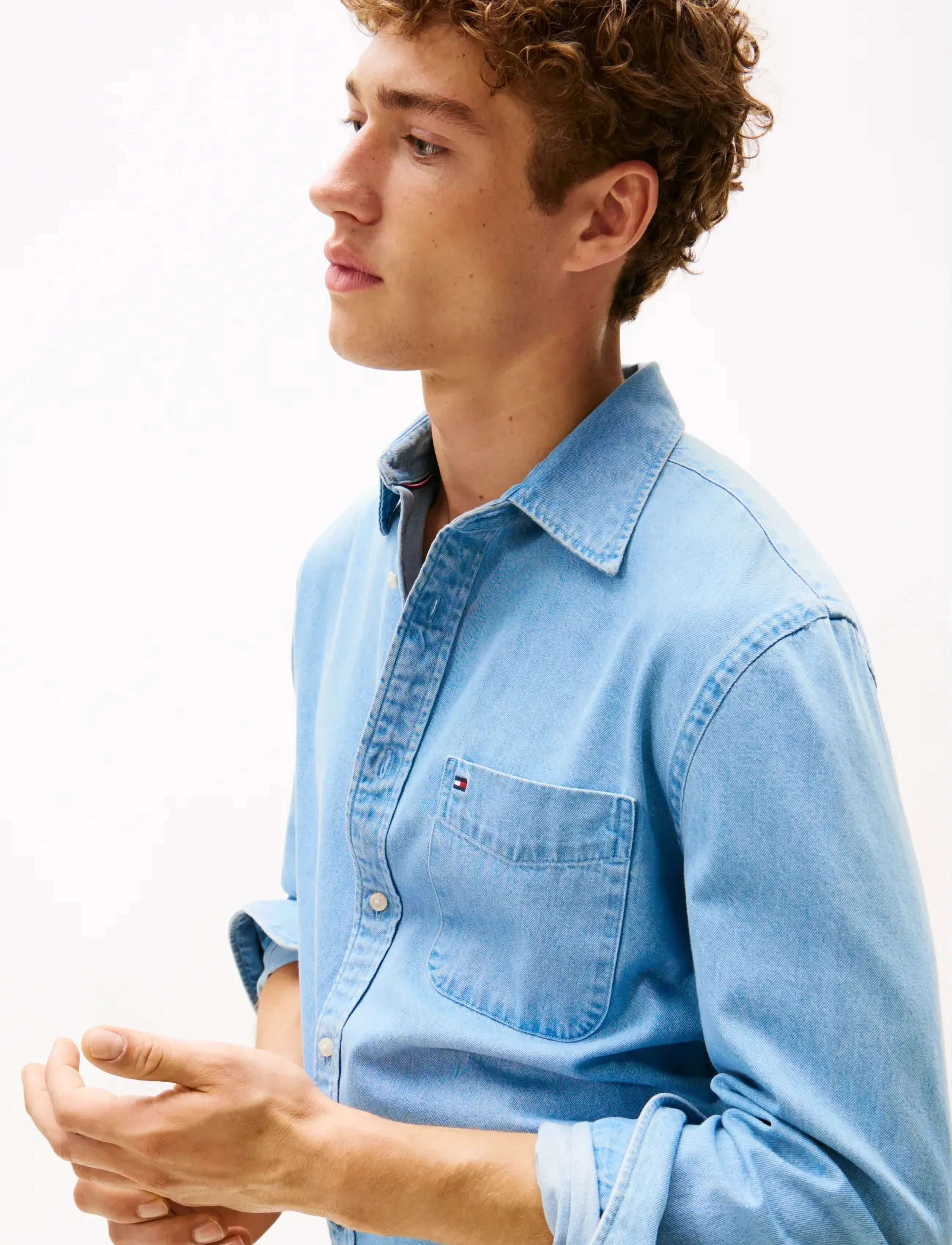 Tommy Hilfiger - DENIM RF SHIRT - casual skjorter - light blue denim - 5