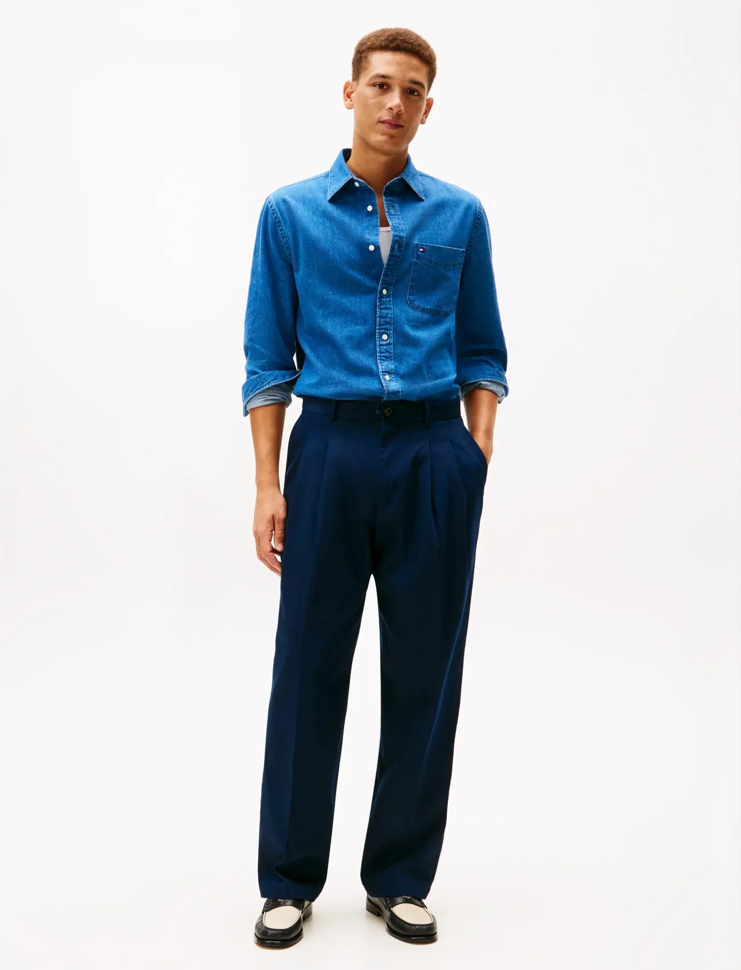 Tommy Hilfiger - DENIM RF SHIRT - jeansskjortor - mid blue denim - 2