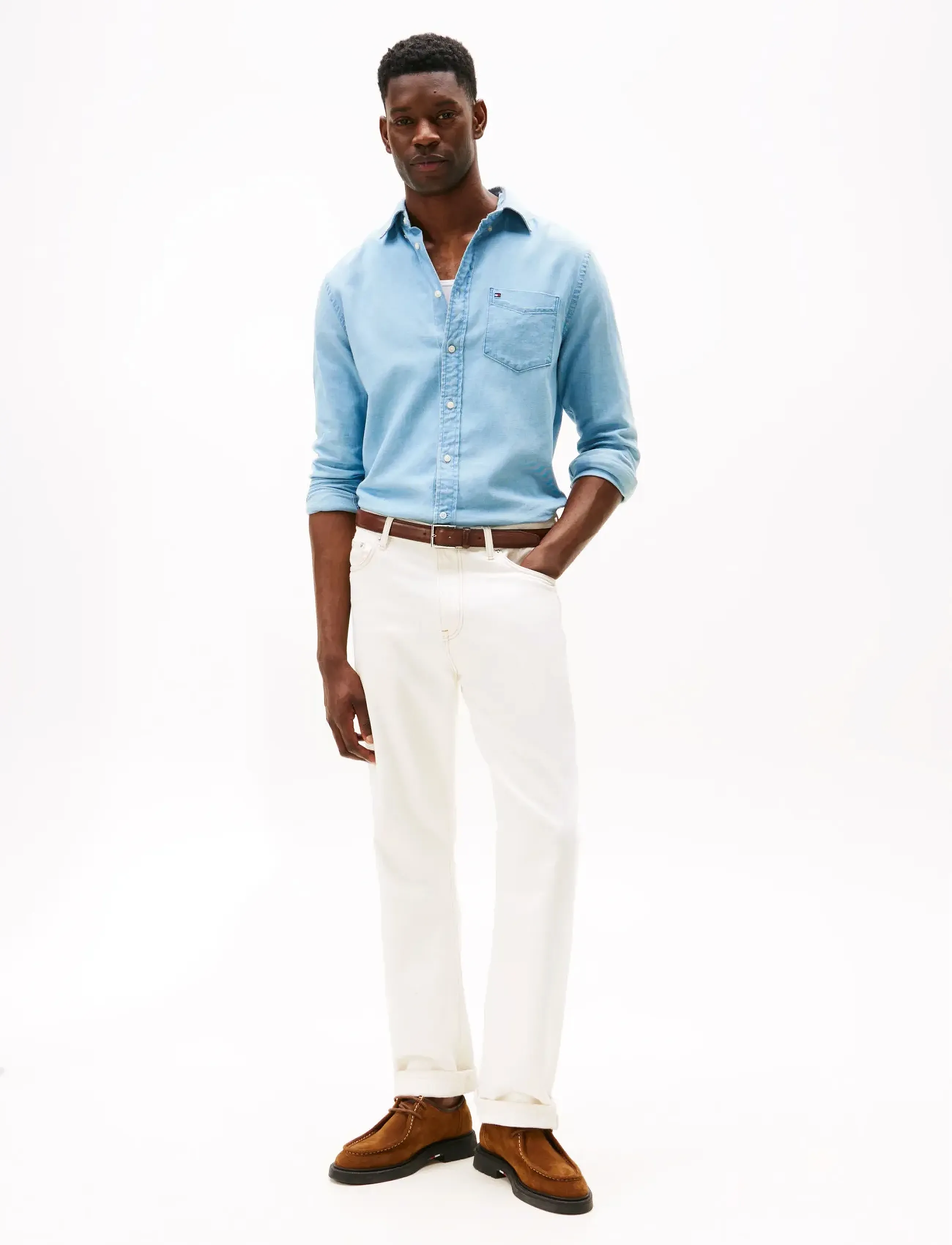 Tommy Hilfiger - FLANNEL INDIGO SHIRT - casual skjorter - light blue indigo - 2
