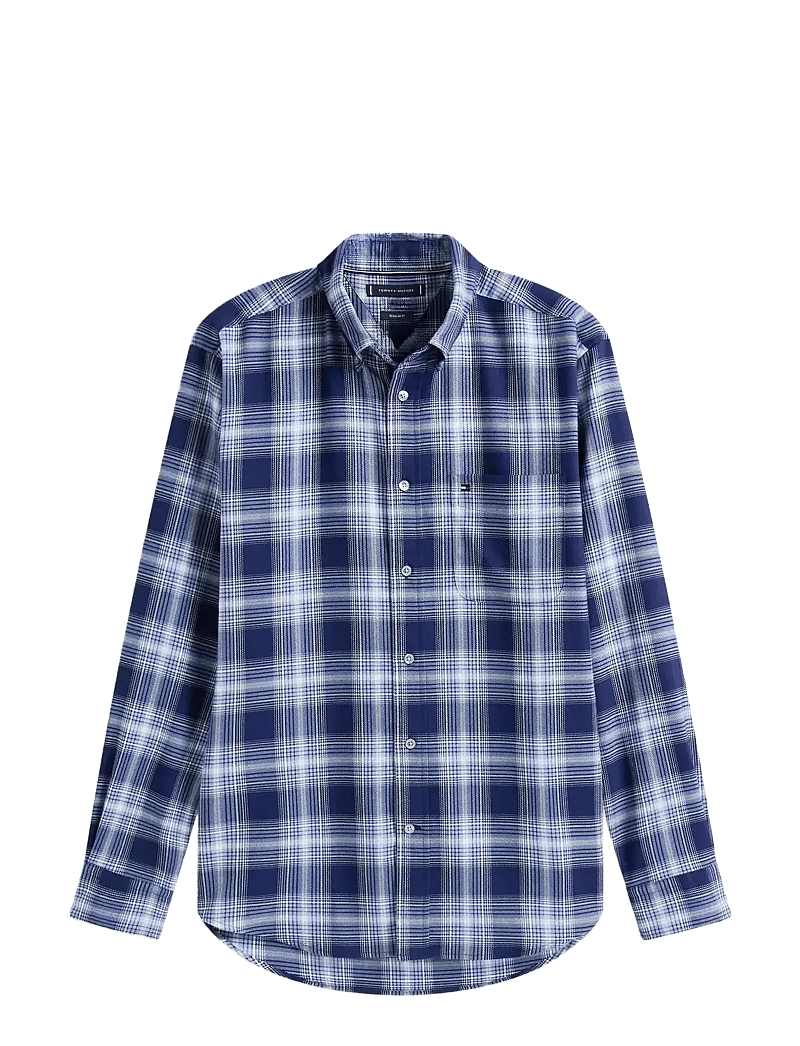 Tommy Hilfiger - SOFT TOUCH BLND CHECKED RF SHIRT - basic skjortor - preppy navy check - 1