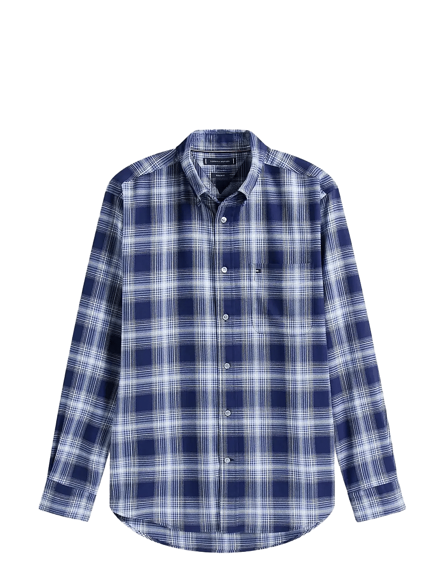 Tommy Hilfiger - SOFT TOUCH BLND CHECKED RF SHIRT - ternede skjorter - preppy navy check - 1