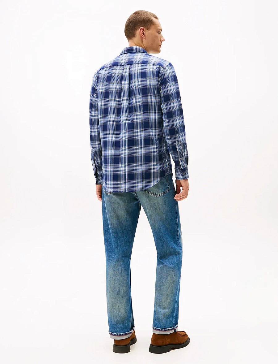 Tommy Hilfiger - SOFT TOUCH BLND CHECKED RF SHIRT - ternede skjorter - preppy navy check - 3