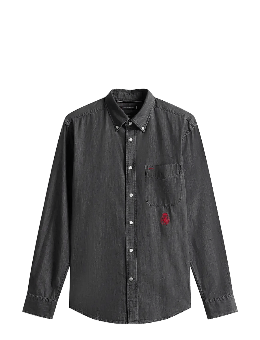 Tommy Hilfiger - WORKWEAR DENIM RF SHIRT - denimskjorter - dark grey denim - 1