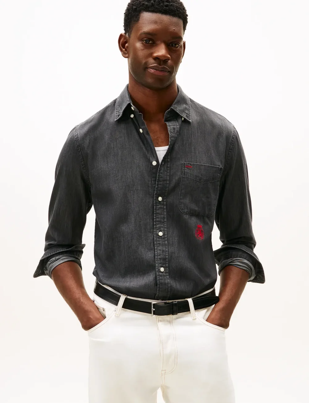 Tommy Hilfiger - WORKWEAR DENIM RF SHIRT - jeanshemden - dark grey denim - 0