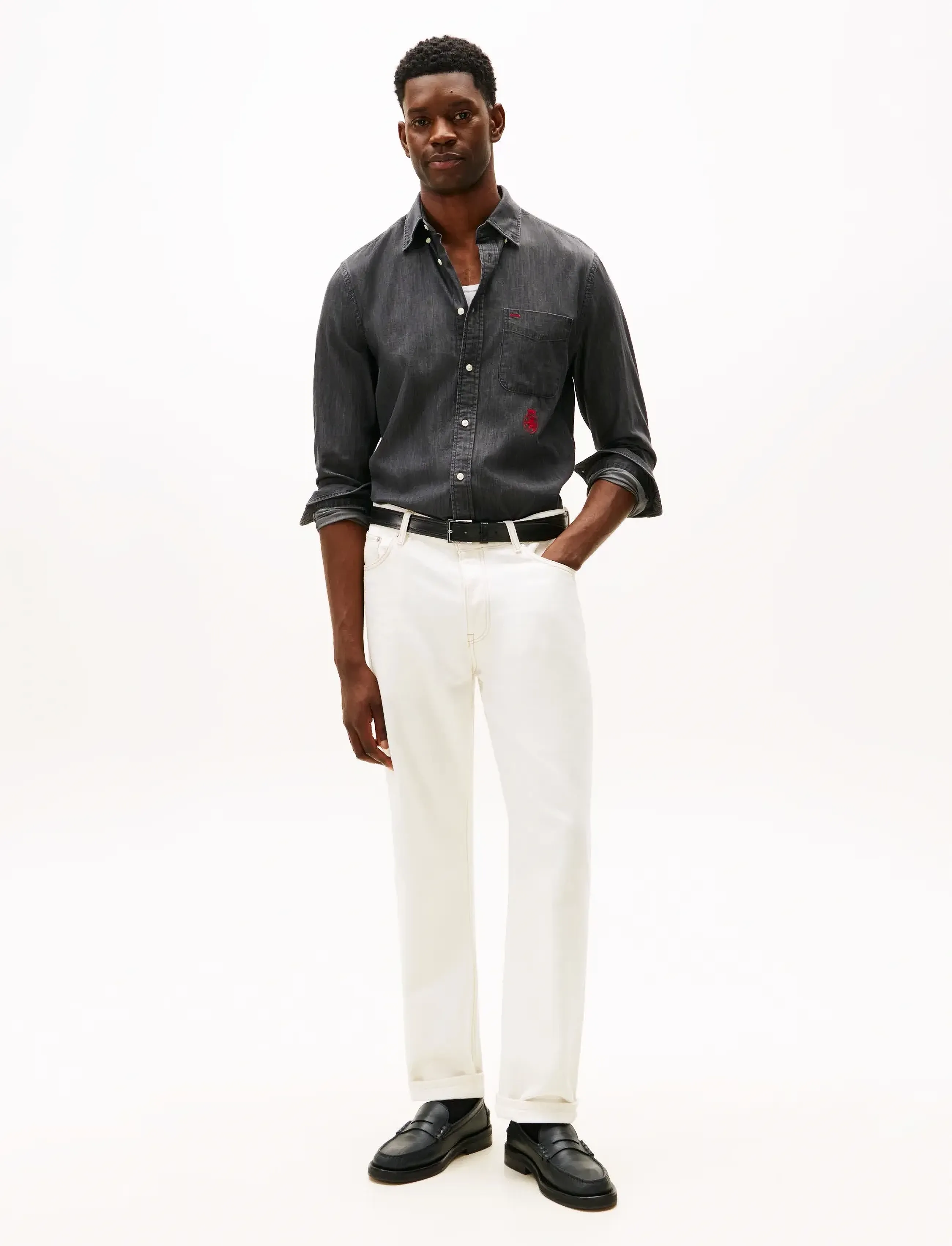Tommy Hilfiger - WORKWEAR DENIM RF SHIRT - denim shirts - dark grey denim - 2