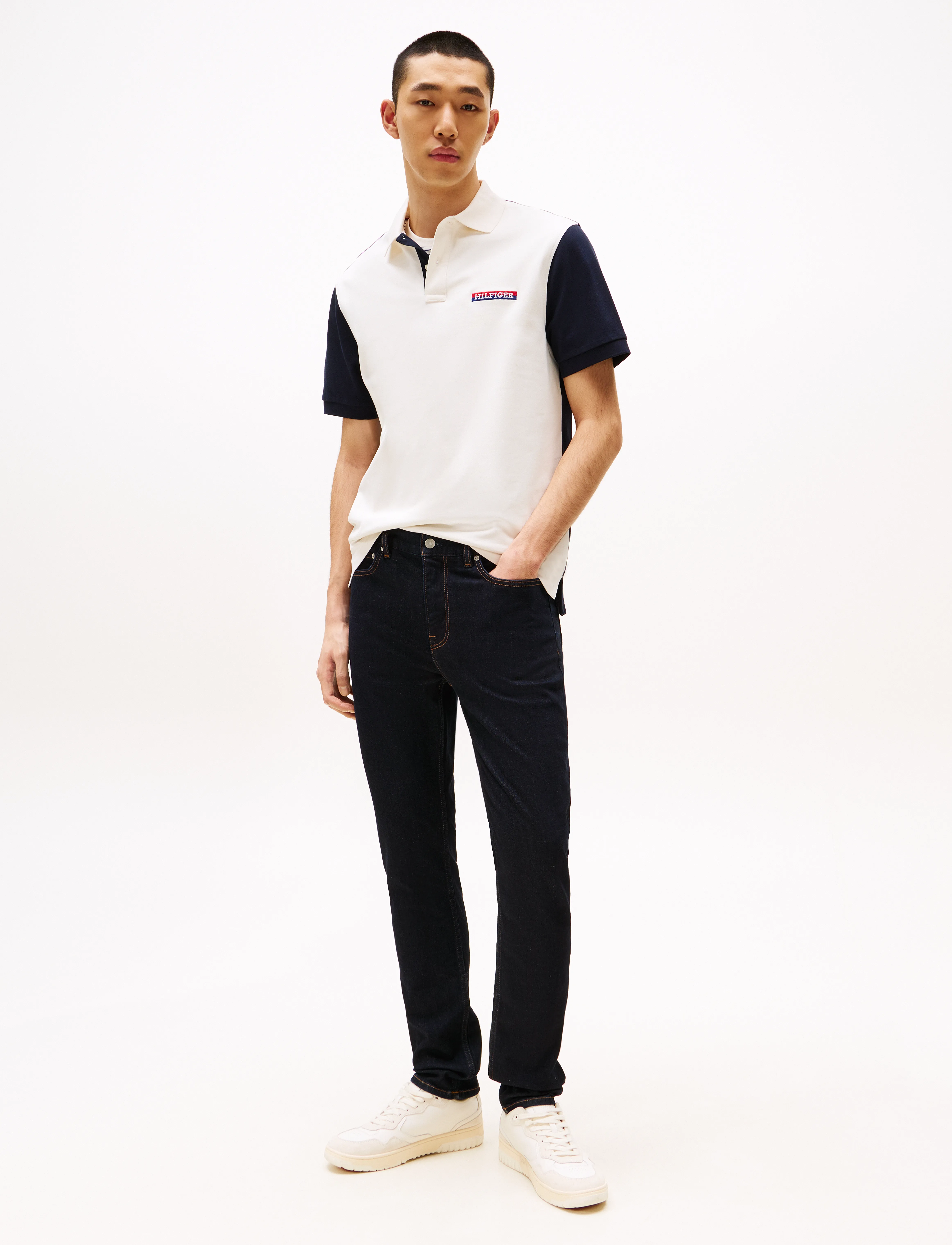 Tommy Hilfiger - ARCHIVE COLORBLOCK POLO - korte mouwen - white stripe 01 - 2