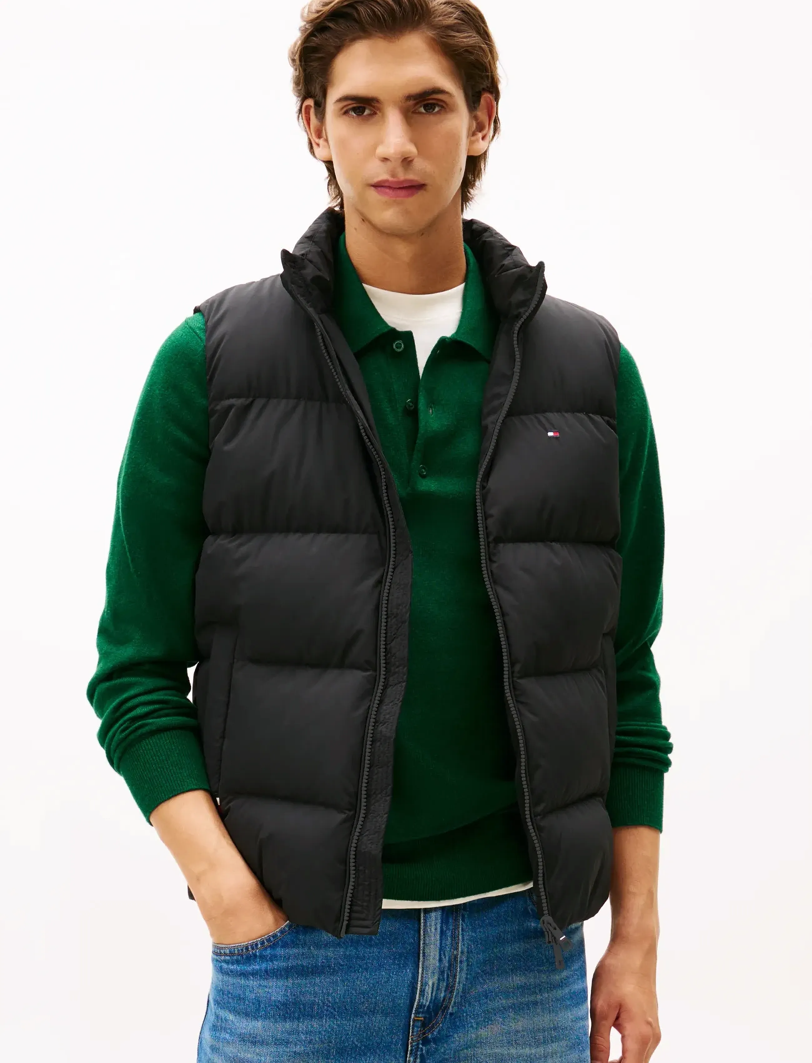 Tommy Hilfiger Down Vest, S, Black, Overtøj > Veste, Herre