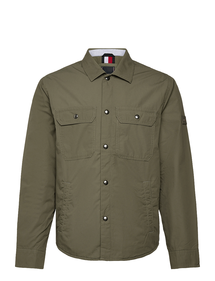 Tommy Hilfiger - PADDED SHIRT JKT - daunenjacken - battle green - 1