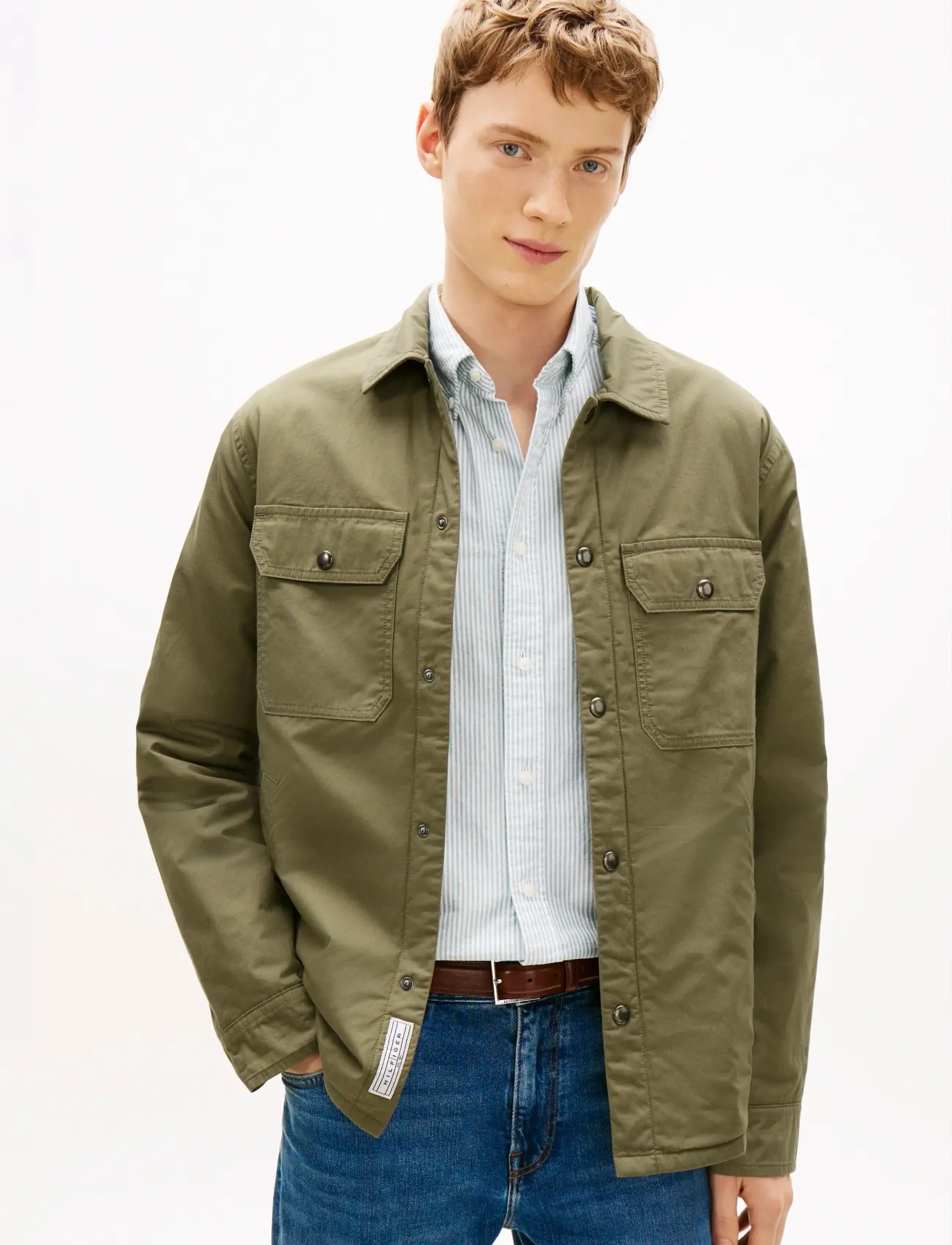 Tommy Hilfiger PADDED SHIRT JKT - Jackor - BATTLE GREEN / khaki/green