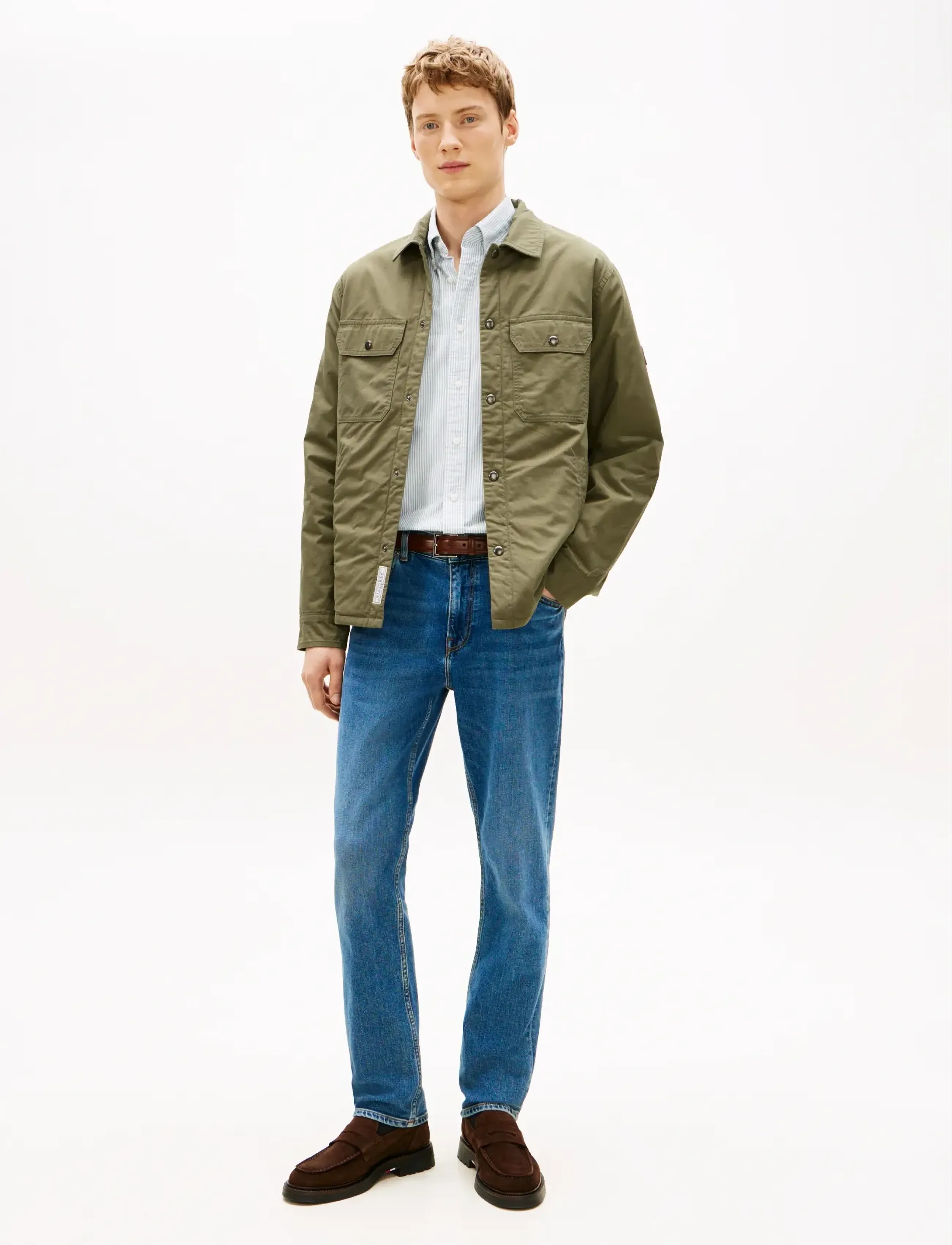 Tommy Hilfiger - PADDED SHIRT JKT - down jackets - battle green - 3