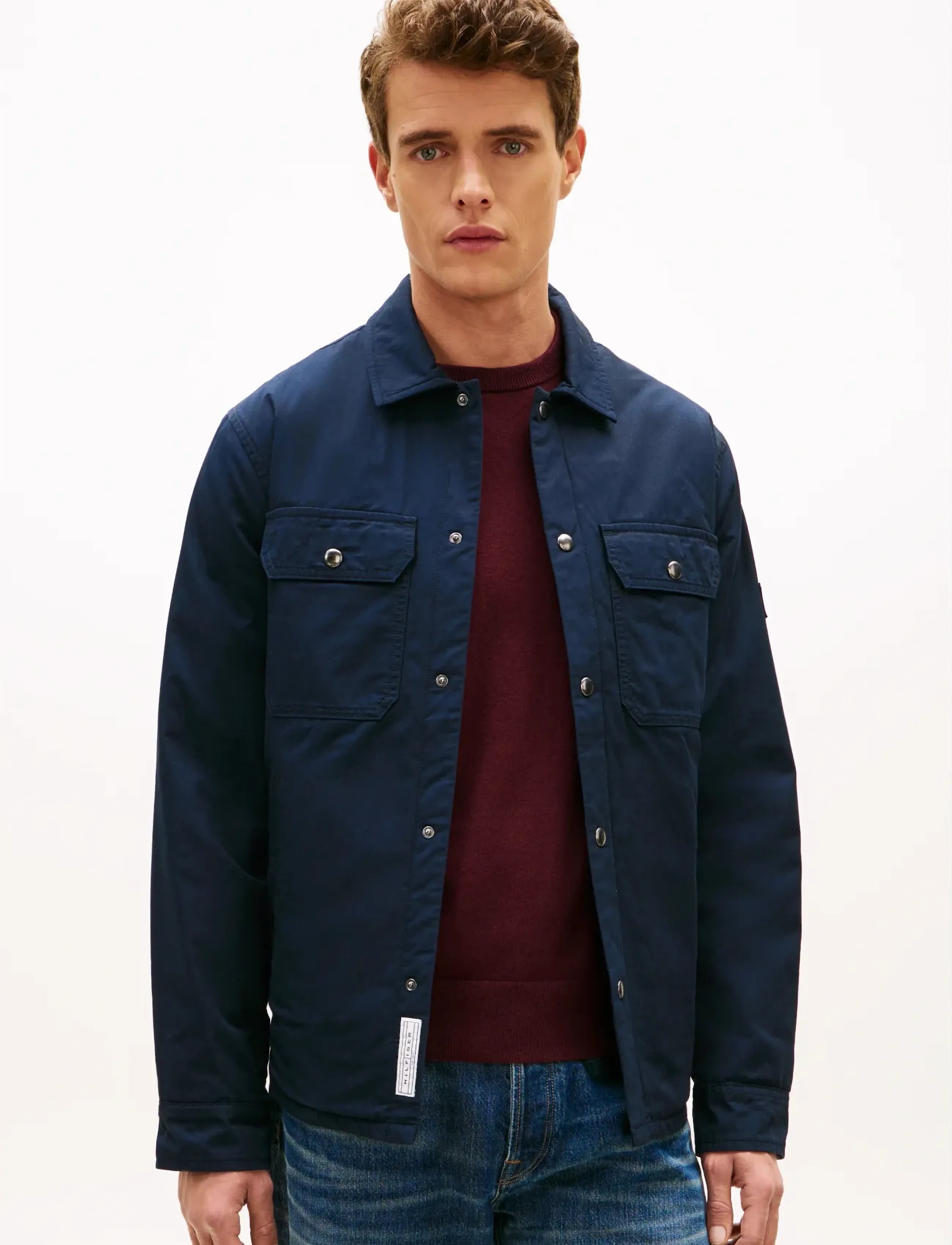 Tommy Hilfiger PADDED SHIRT JKT - Daunenjacken - DESERT SKY / navy