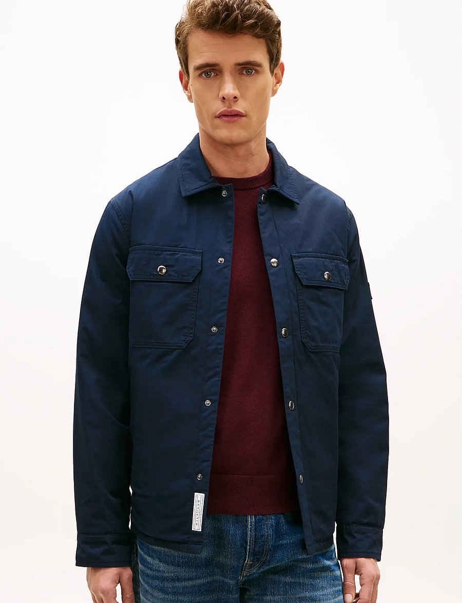 Tommy Hilfiger - PADDED SHIRT JKT - daunenjacken - desert sky - 0